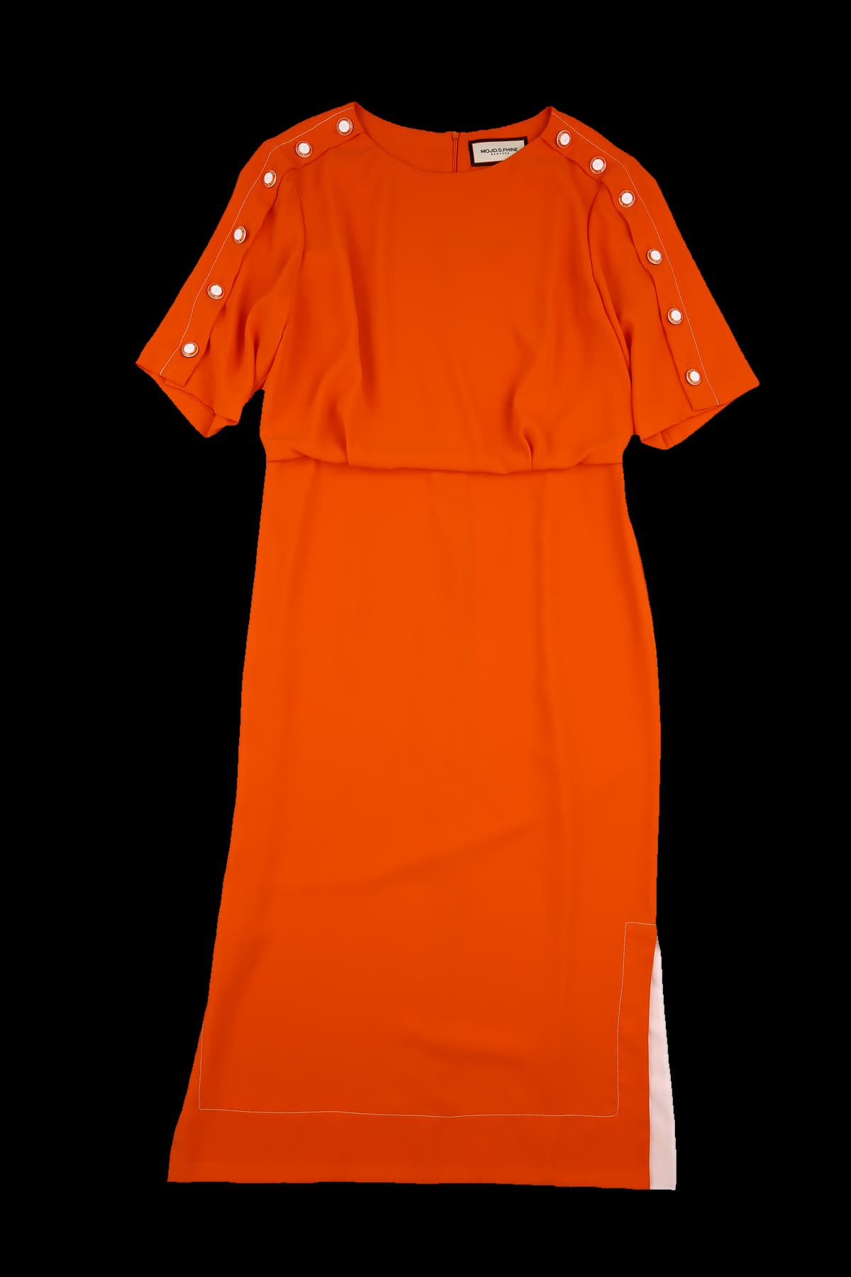 버튼 장식 쉬폰 원피스