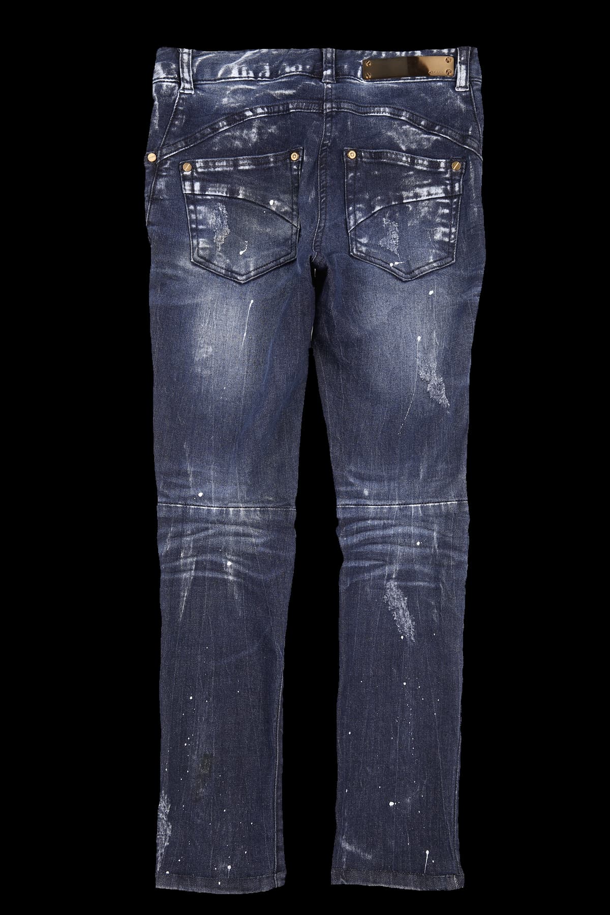 비즈 포인트 스키니 데님