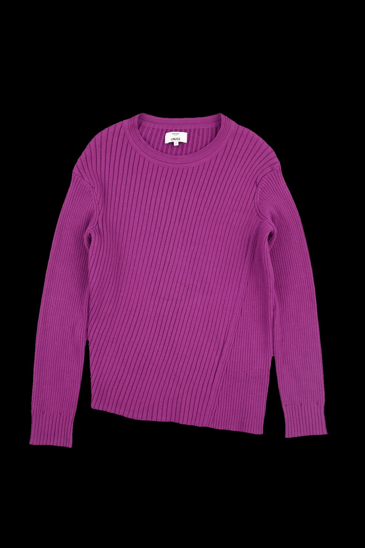 골지 라운드넥 니트