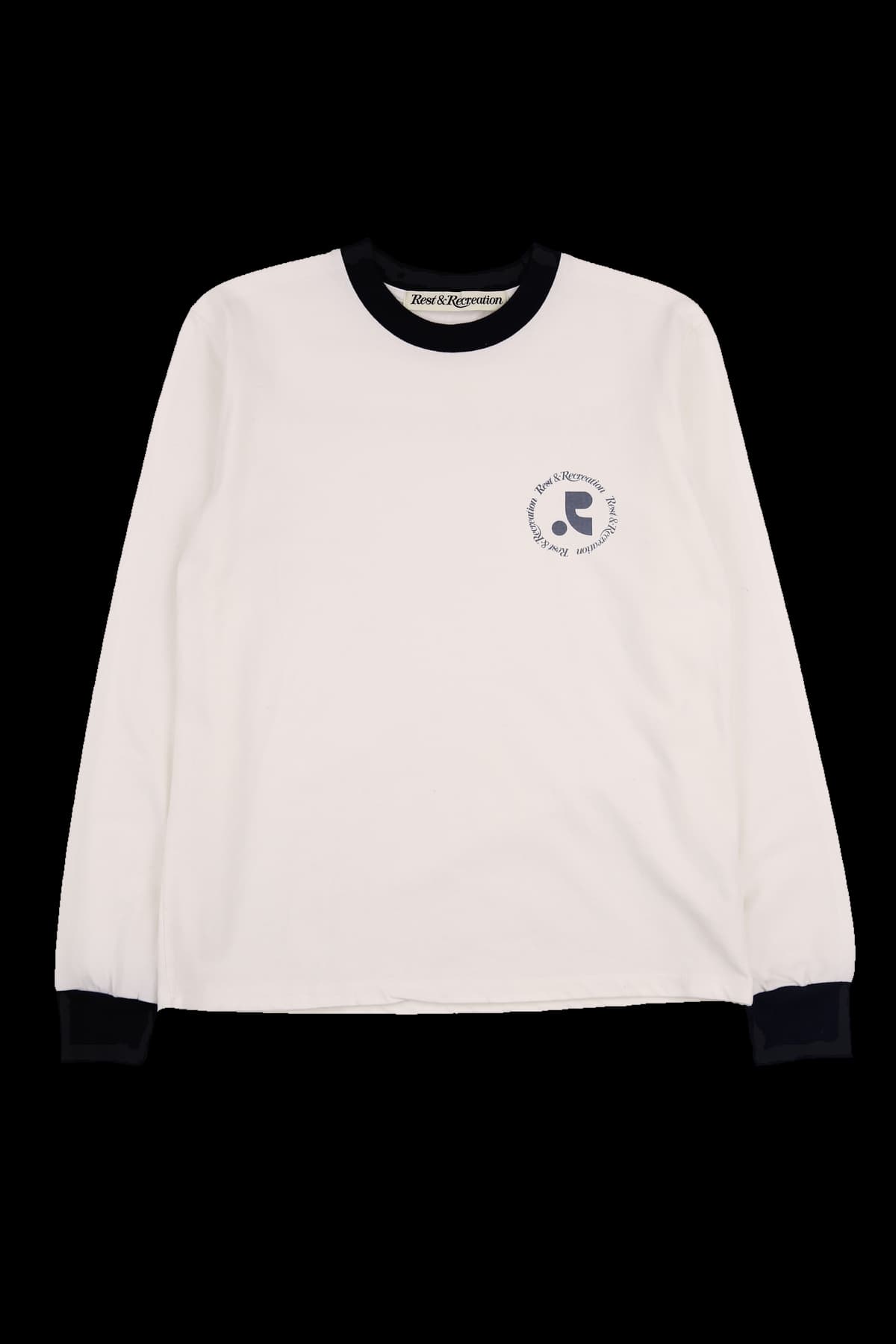 로고 배색 긴팔 티셔츠