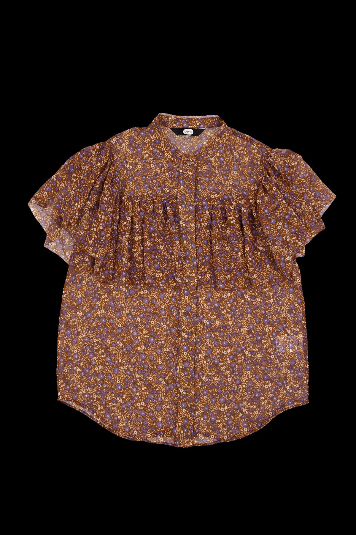 플라워 패턴 블라우스