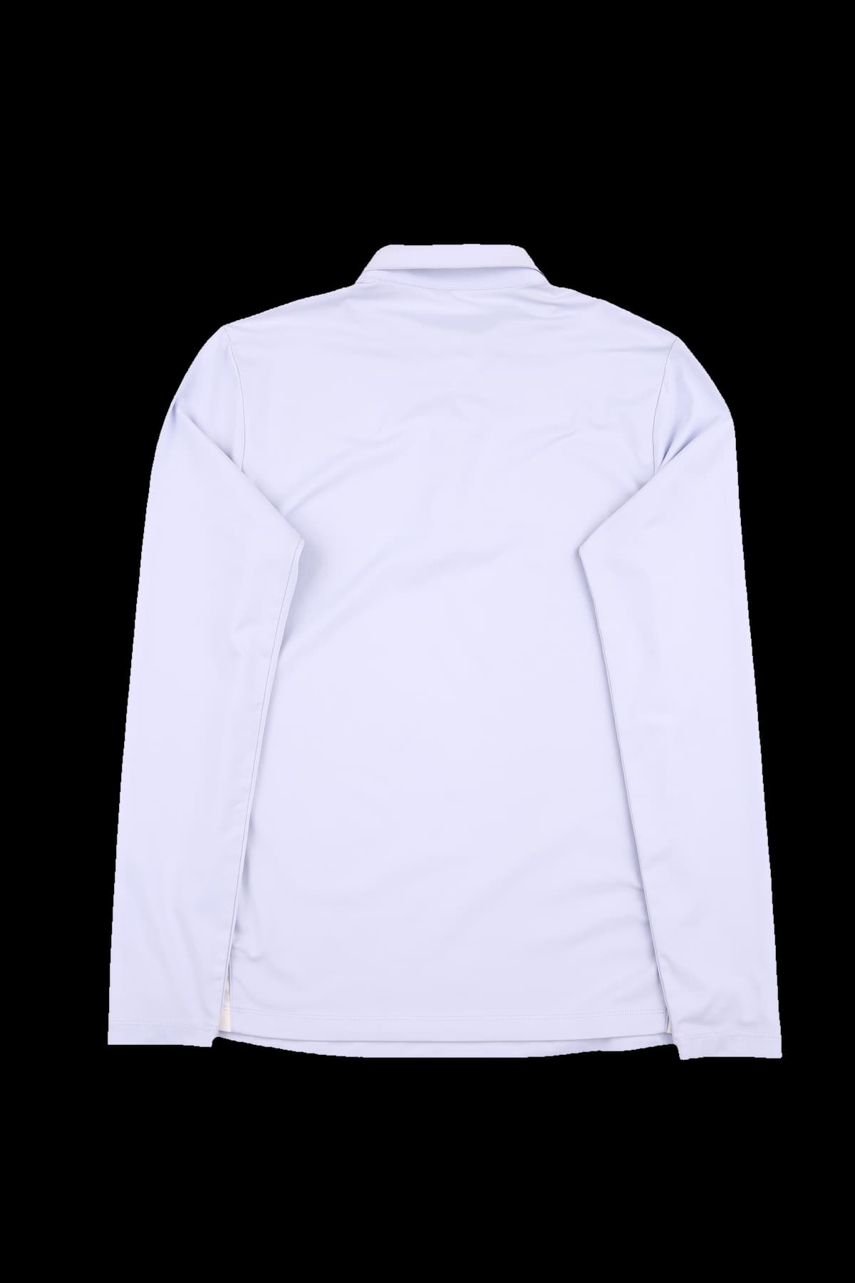 로고 배색 라인 카라 긴팔 티셔츠