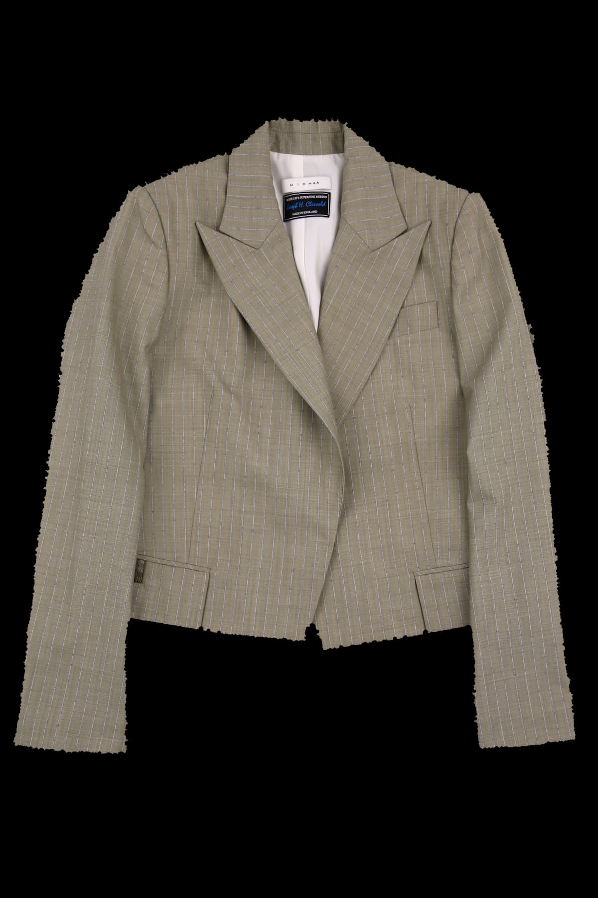 자수 스트라이프 재킷