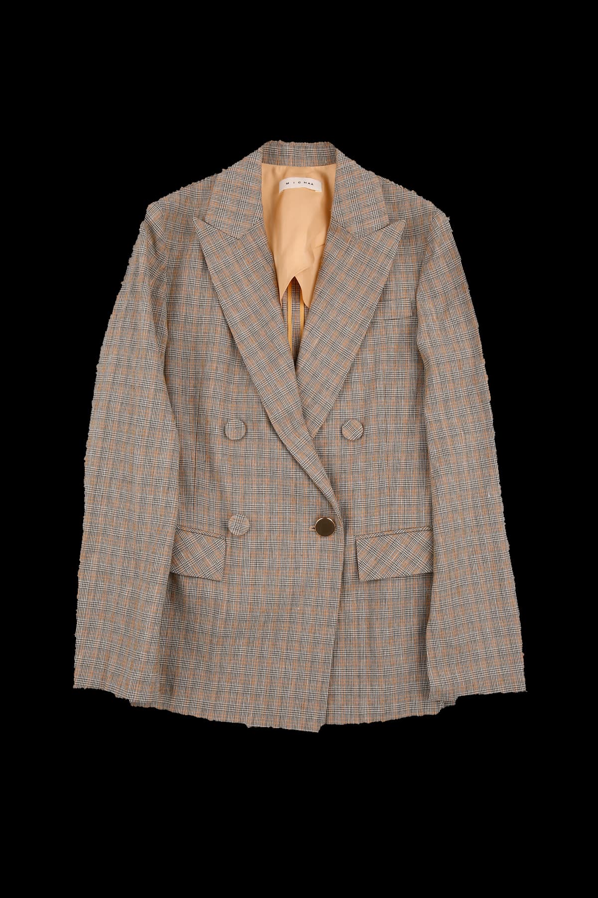 버튼 포인트 체크 재킷