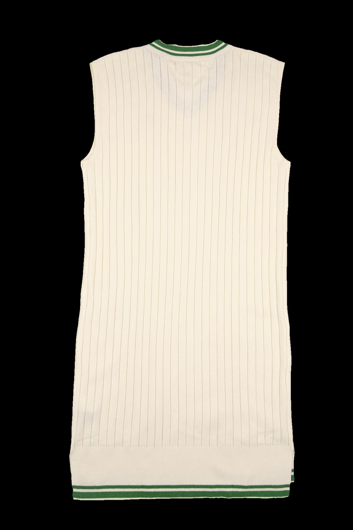 배색 라인 울 니트 원피스