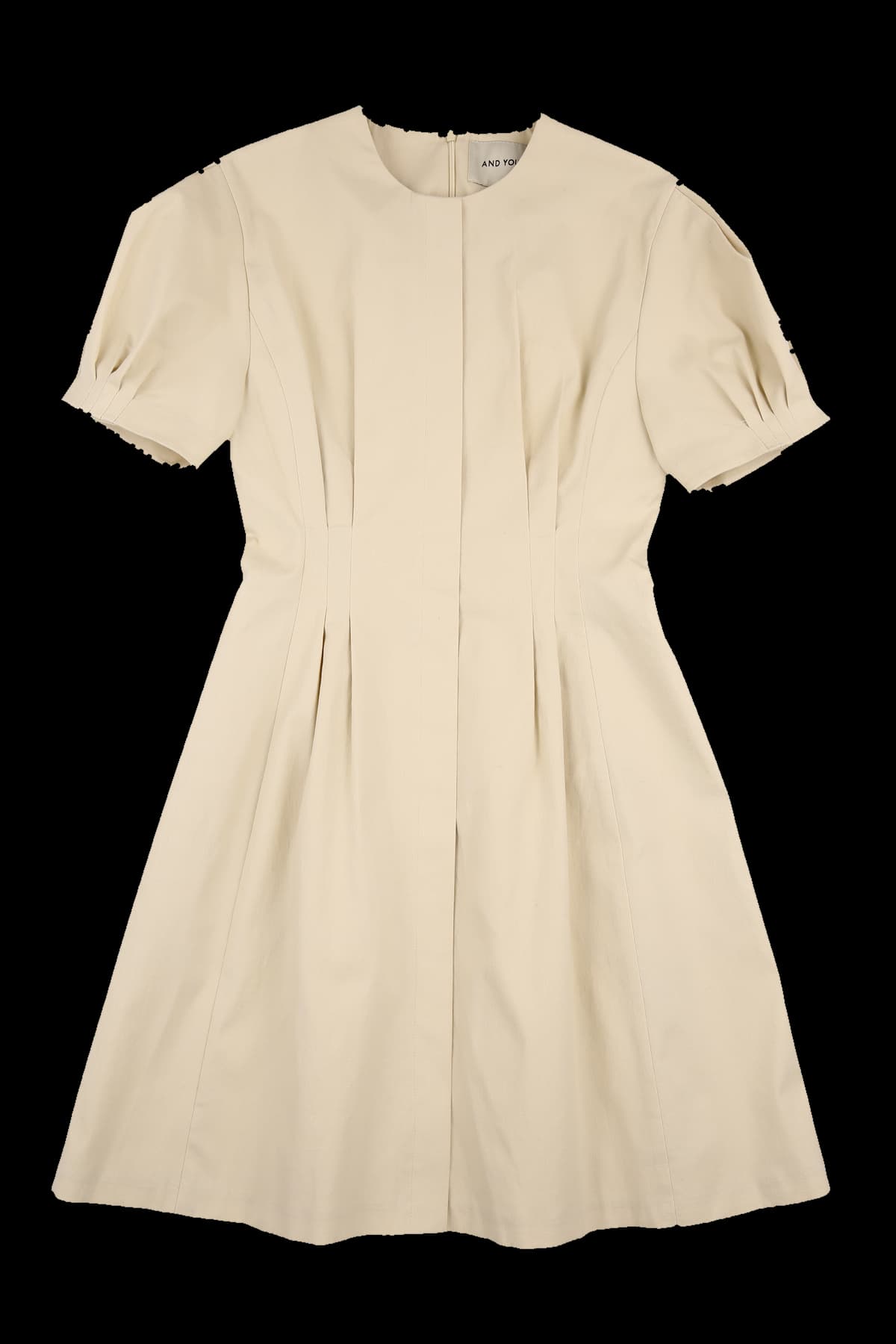 핀턱 포인트 미디 원피스