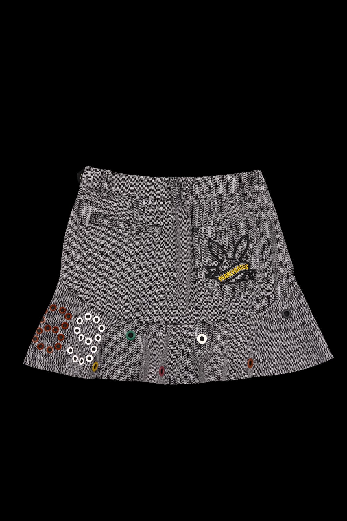 헤링본 아일렛 스커트