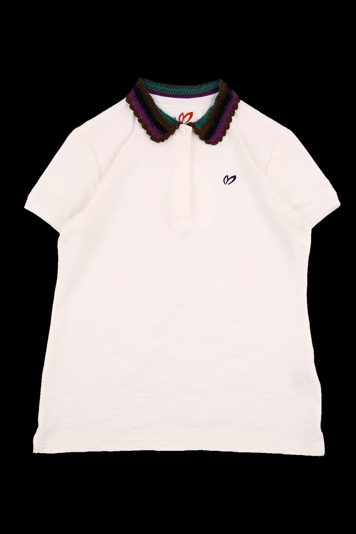 니트 넥 카라 반팔 티셔츠