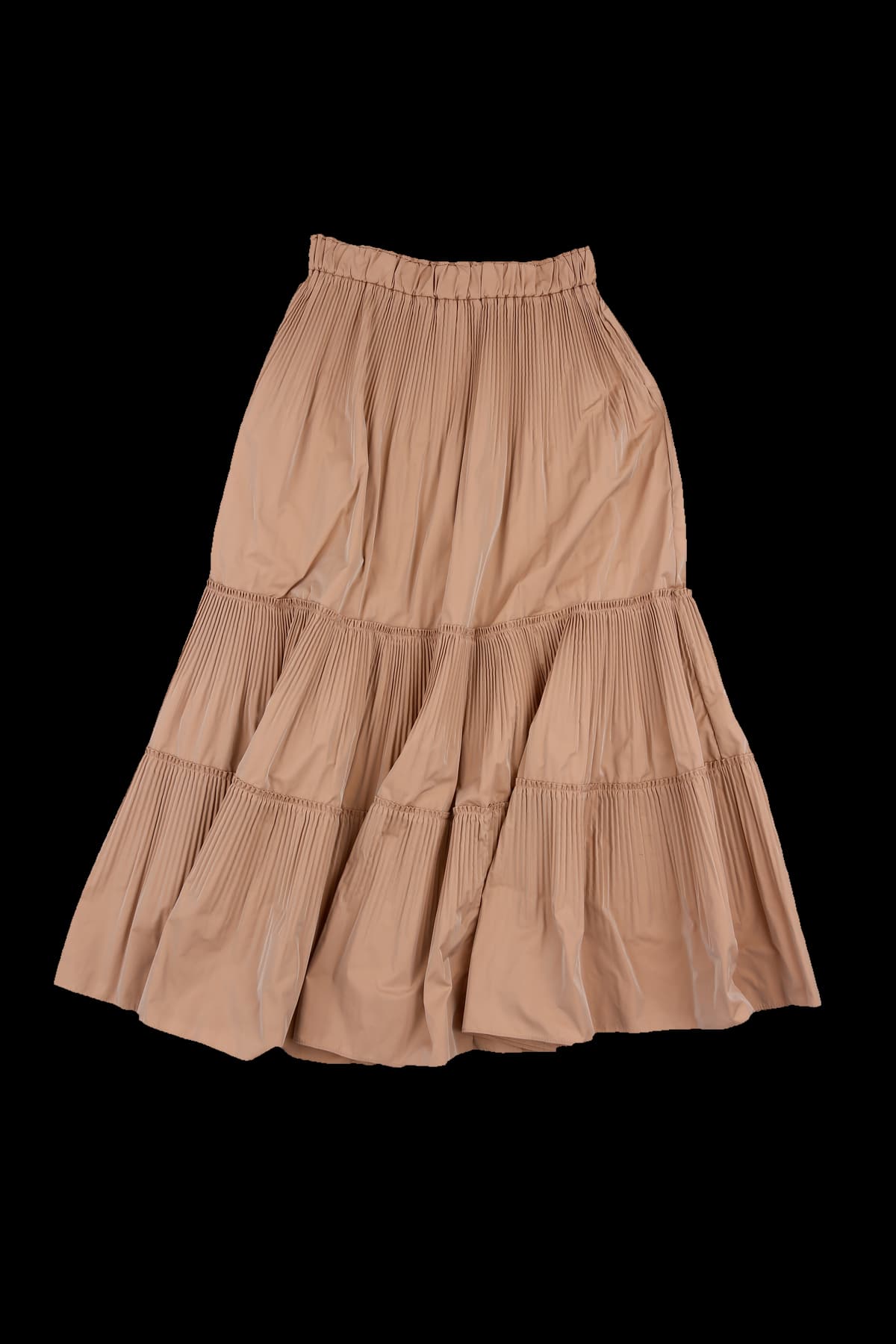 스모크 핑크 플리츠 디테일 스커트