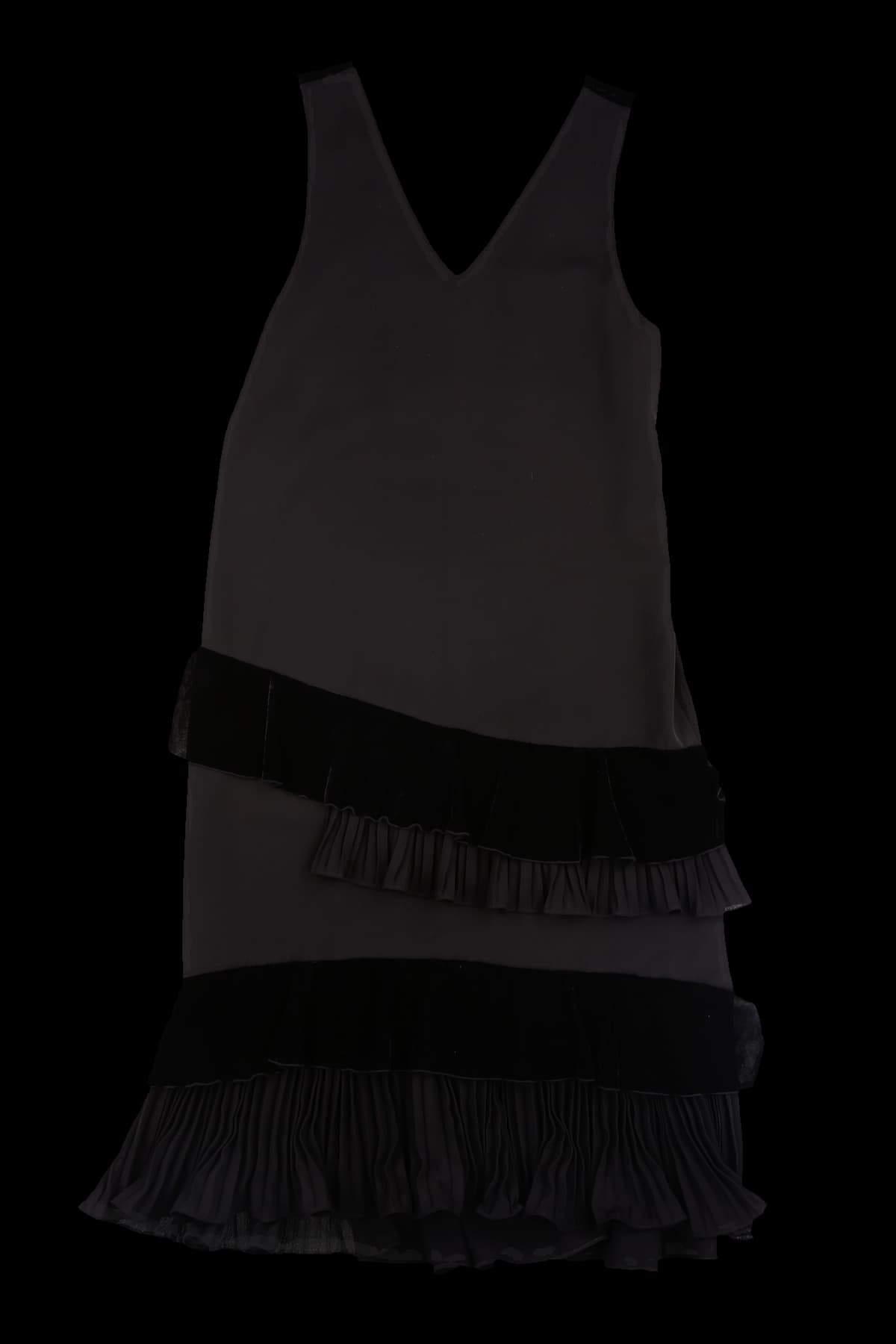 벨벳 프릴 나시 롱 원피스