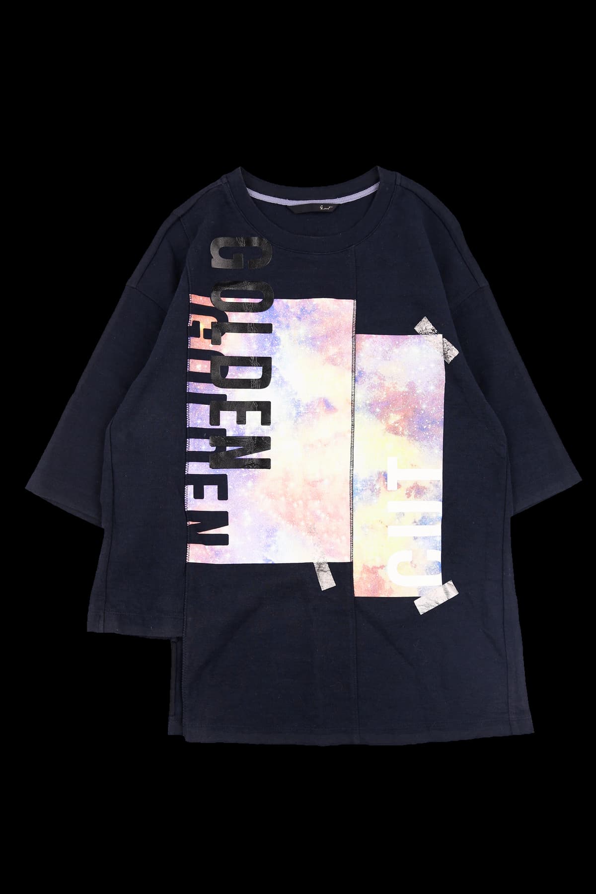 프린팅 컷팅 반팔 티셔츠