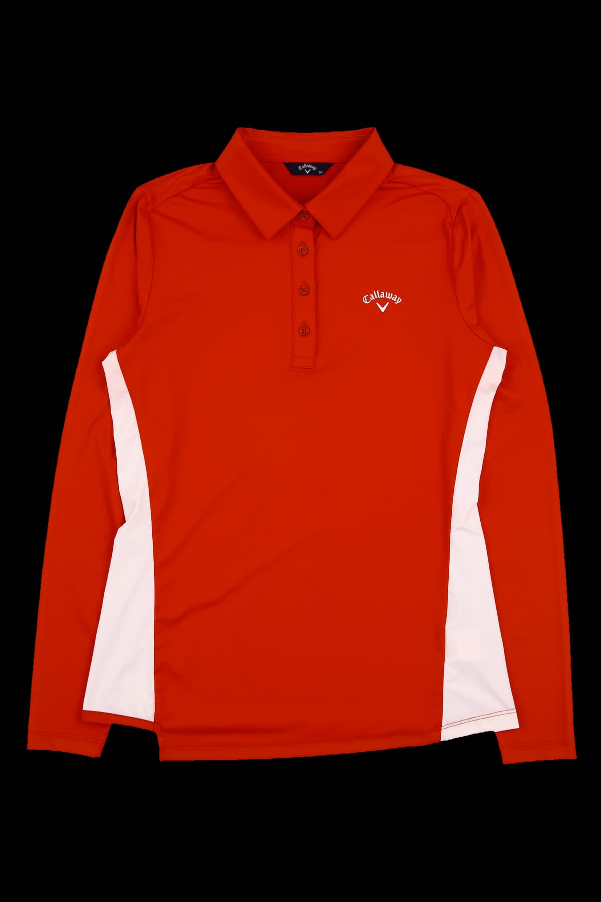 배색 라인 카라 긴팔 티셔츠