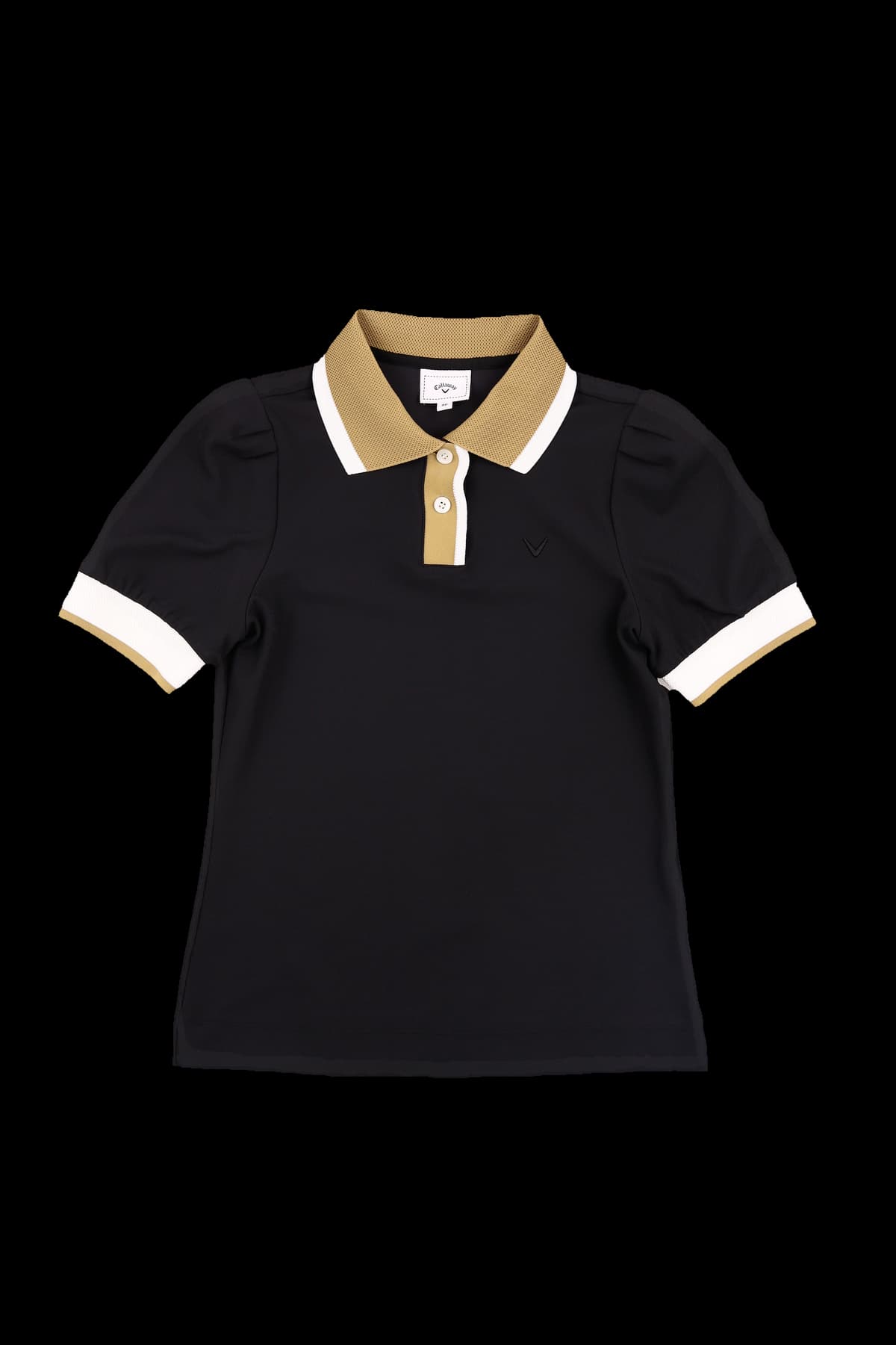 배색 반팔 카라티