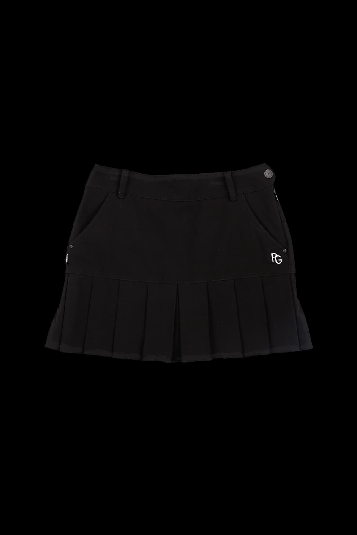 폴리 플리츠 큐롯 스커트