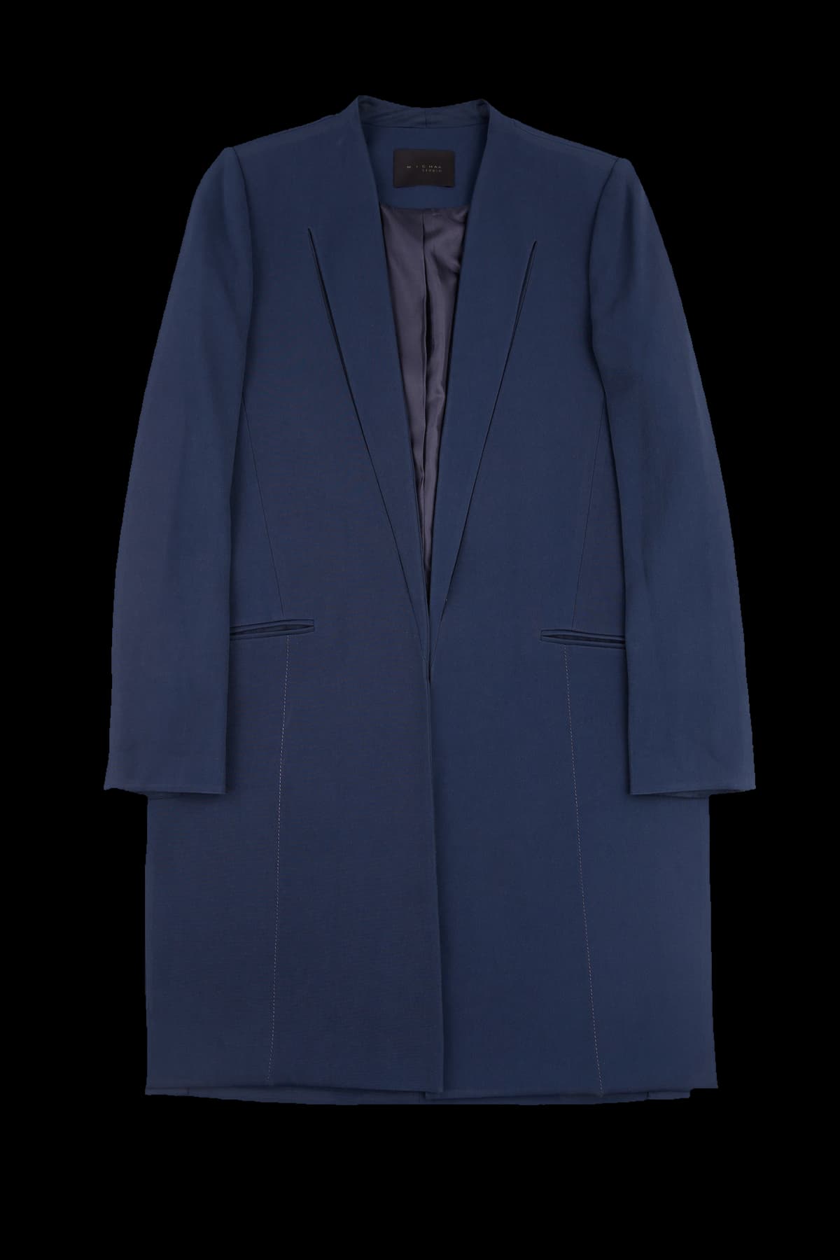 레이온 혼방 원버튼 롱자켓