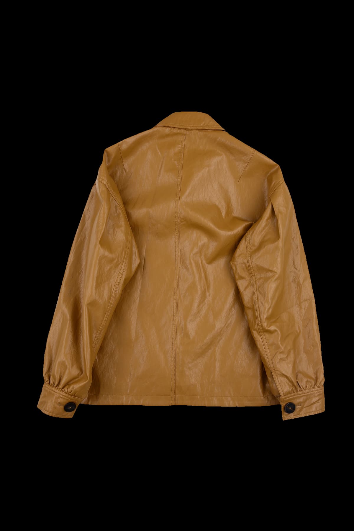 오버핏 페이크 레더 점퍼