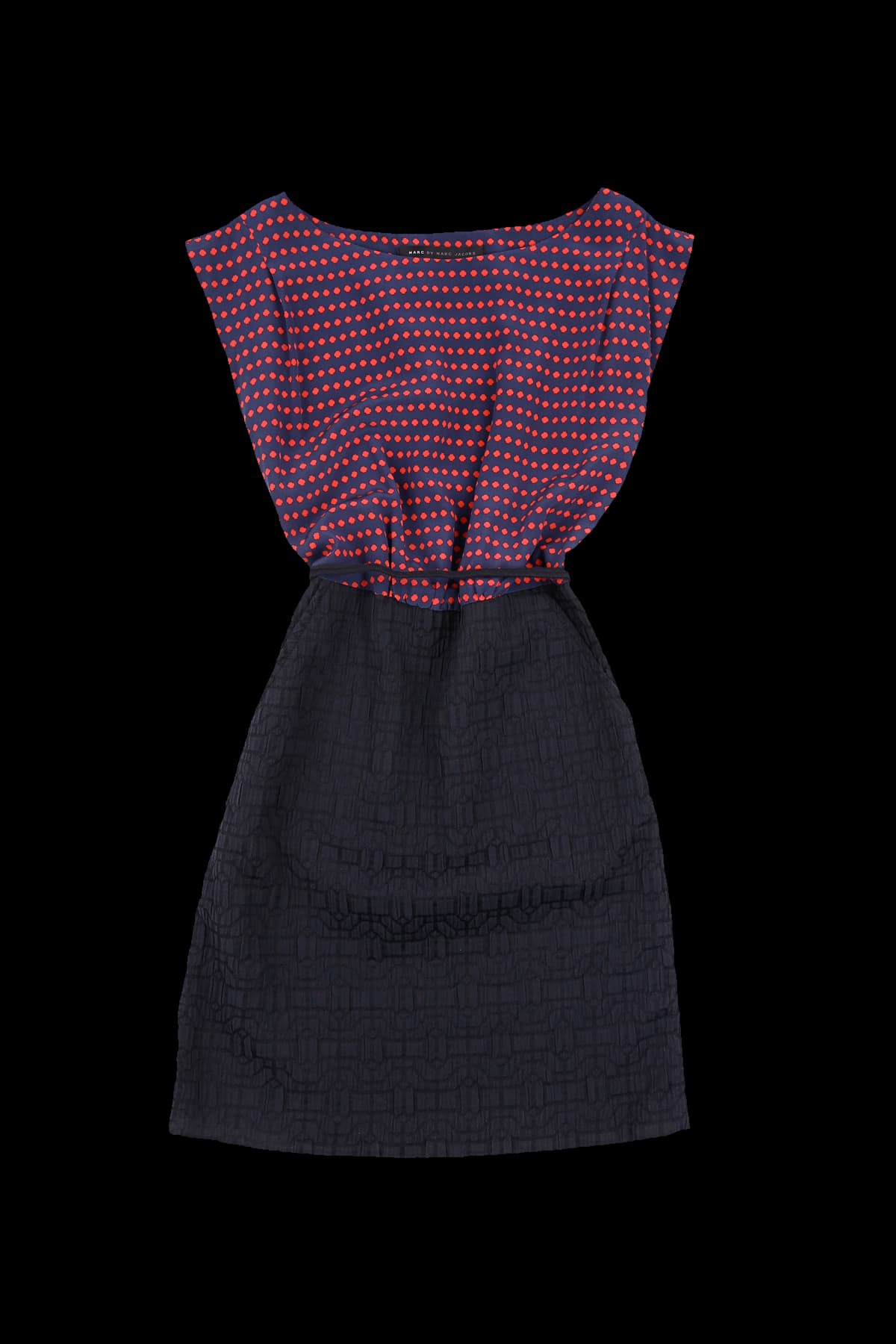 도트패턴 민소매 원피스