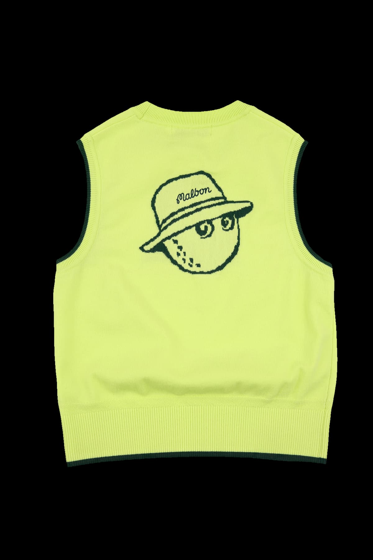 배색 민소매 니트