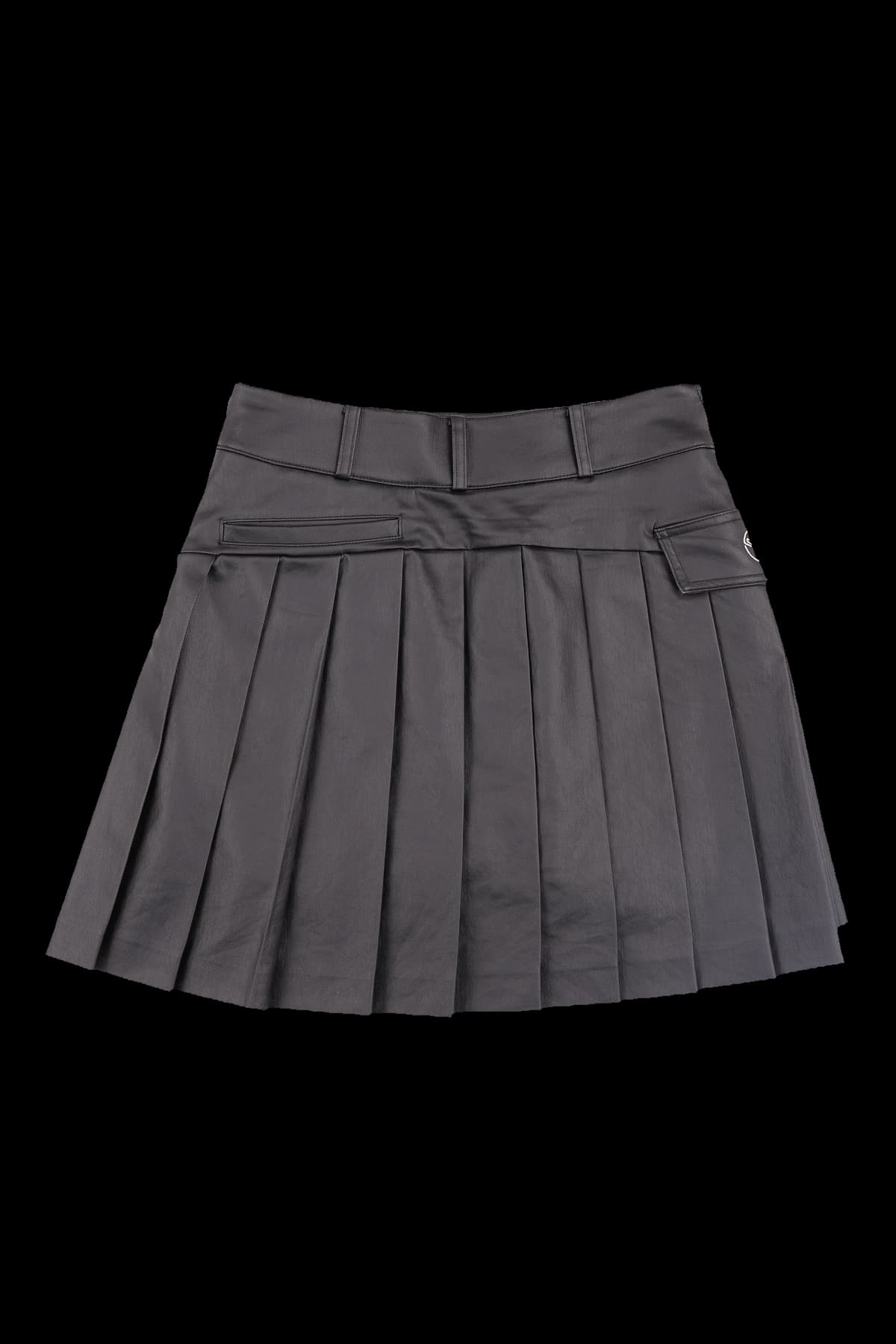 레더 플레어 스커트