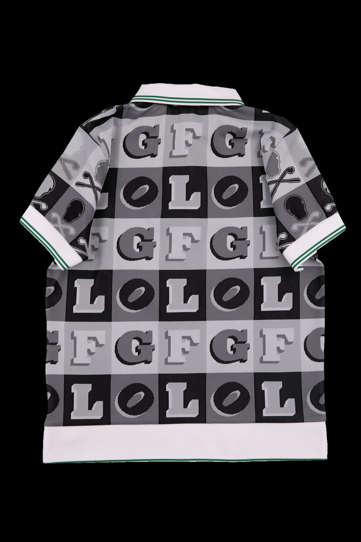 체크 패턴 반팔 카라티