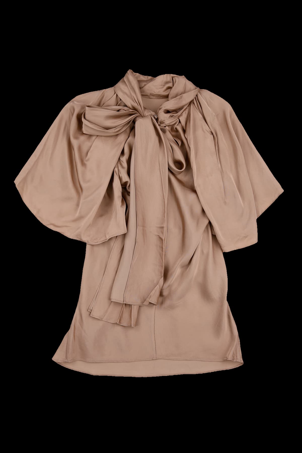 실키 타이 블라우스