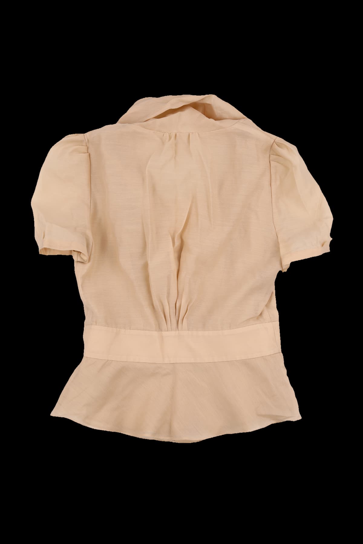 반팔 단추 블라우스