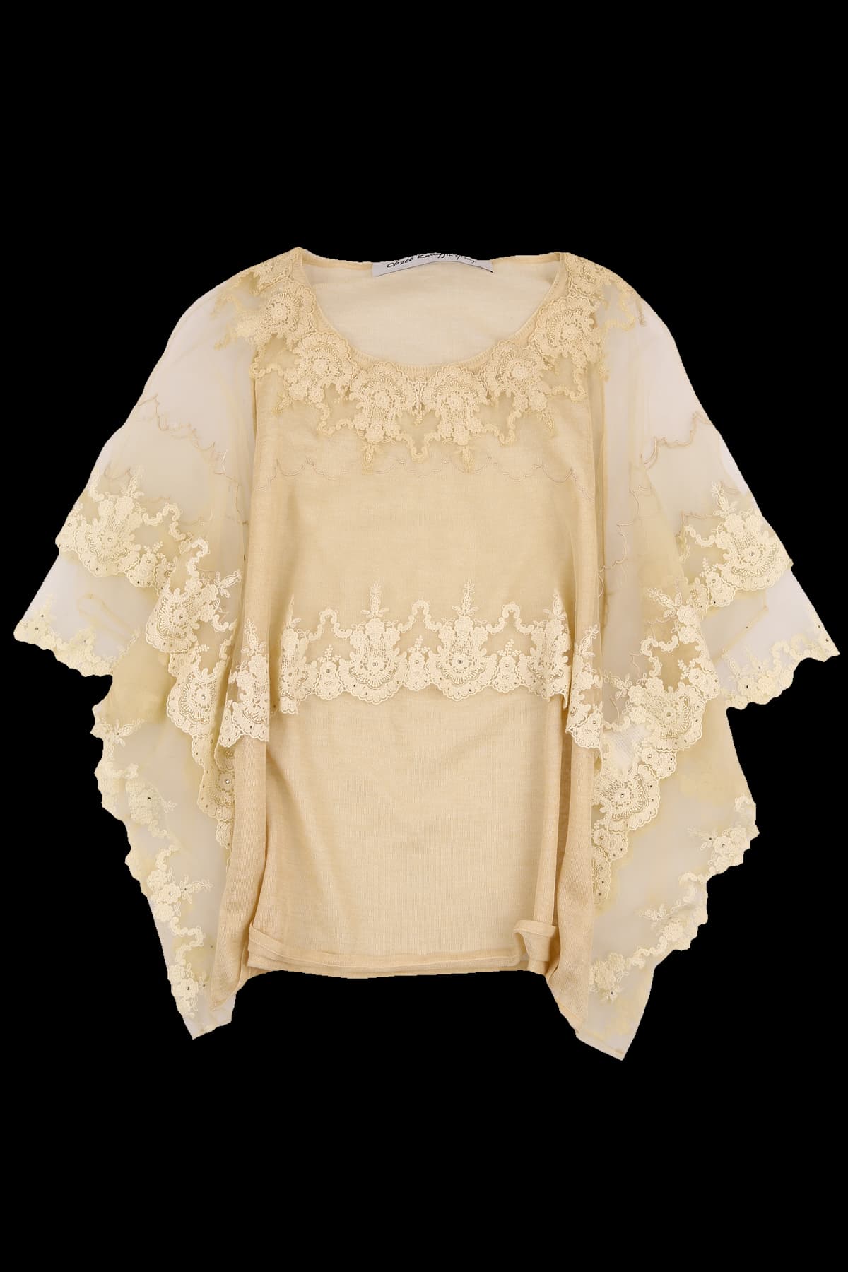 반팔 시스루 블라우스