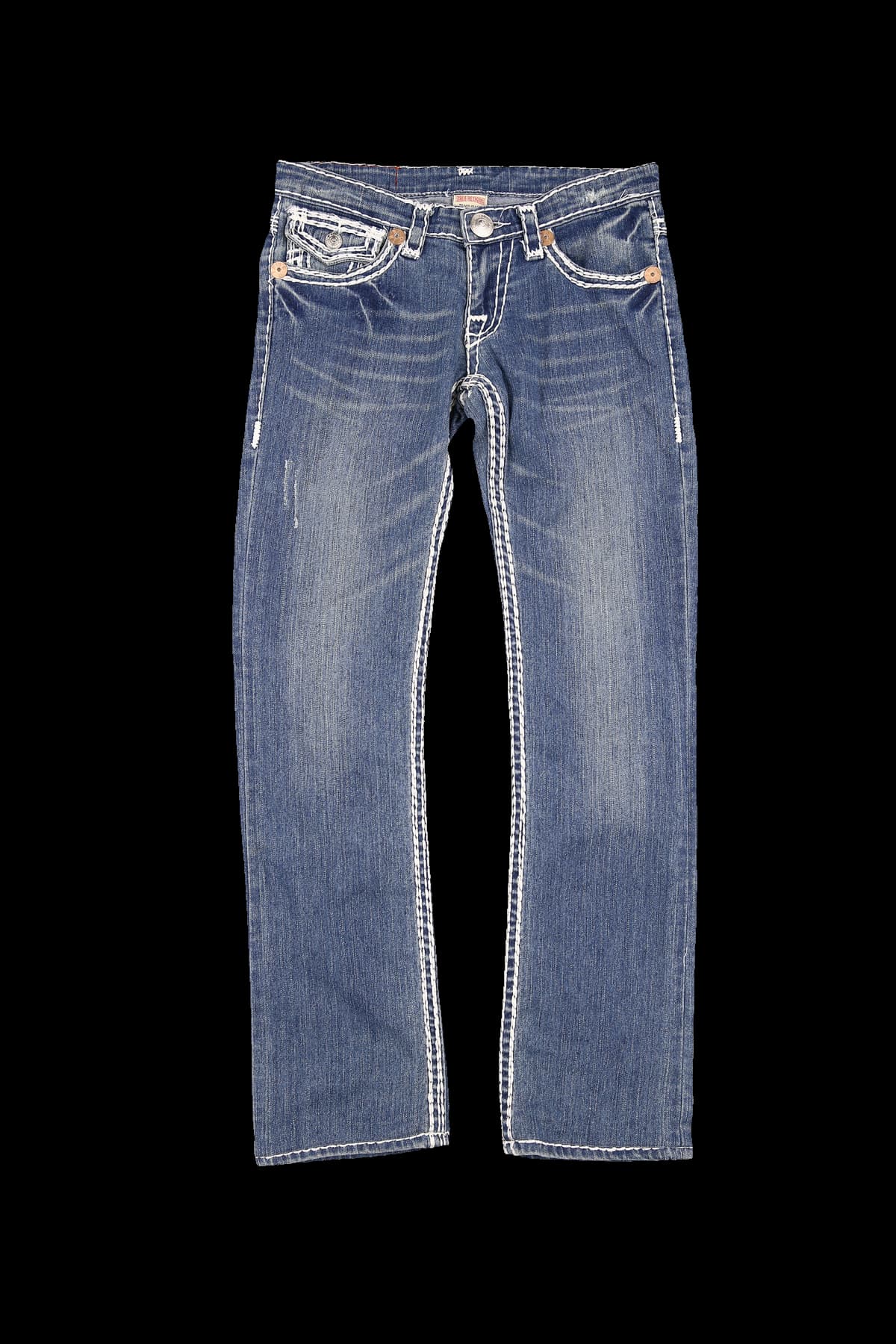 스티치 데님 팬츠