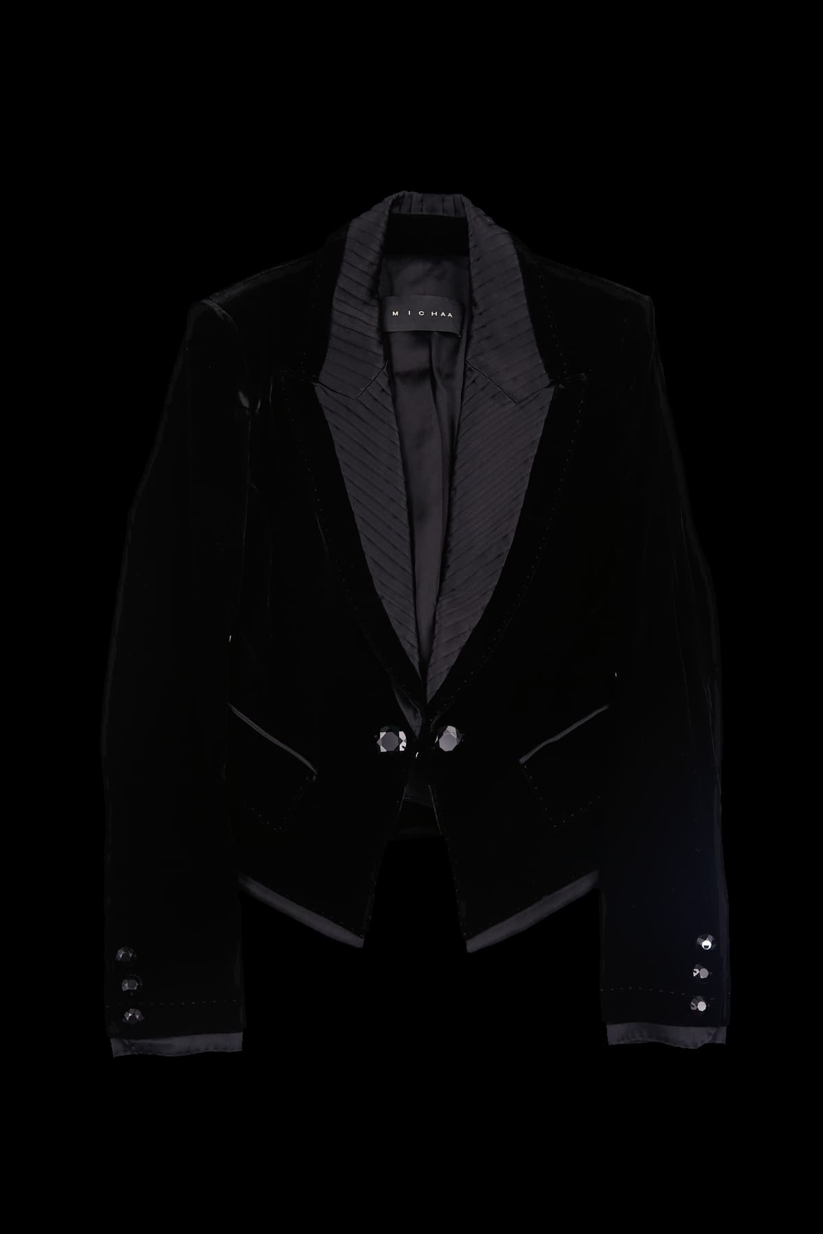 배색 카라 자켓