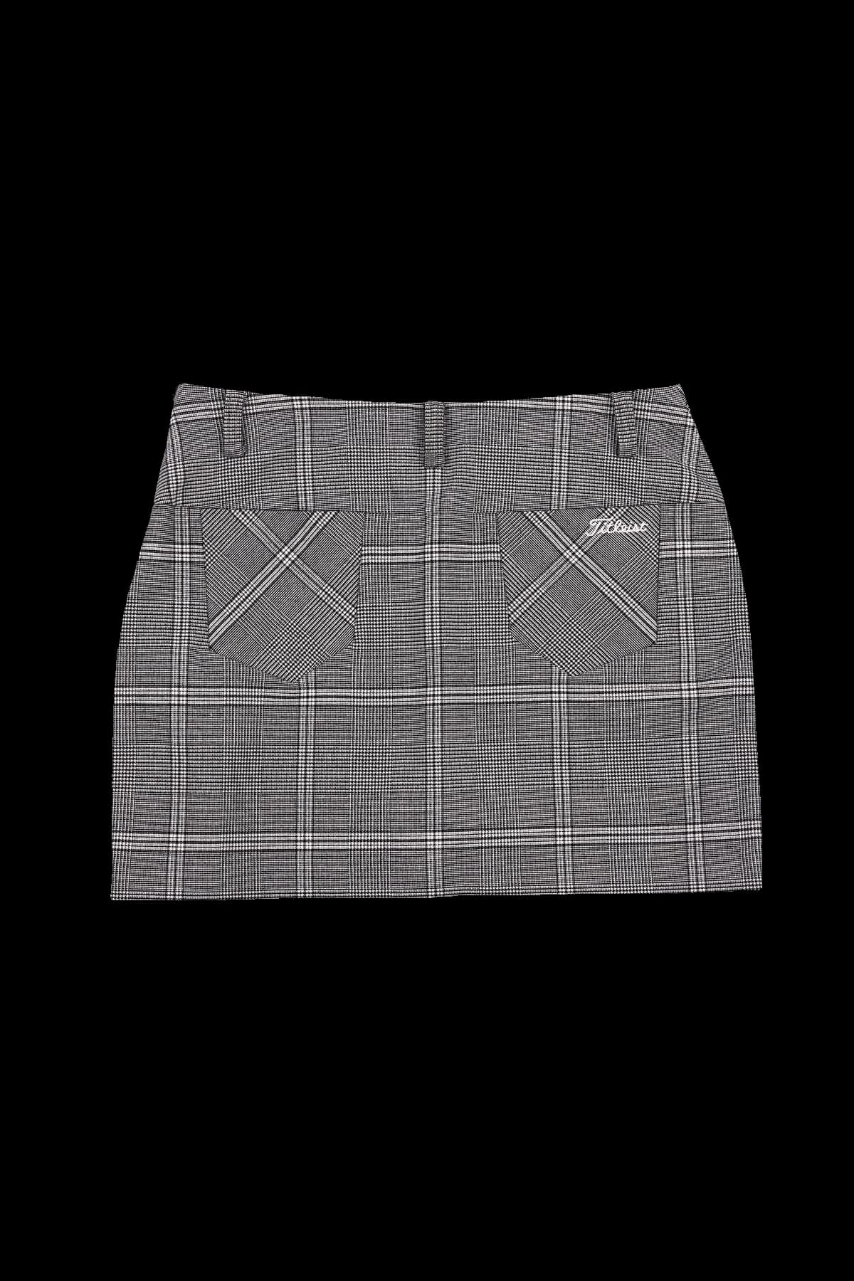 체크 지퍼 포인트 스커트