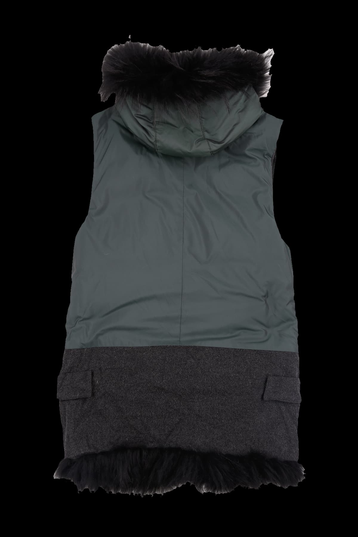 라쿤 퍼 패딩 베스트