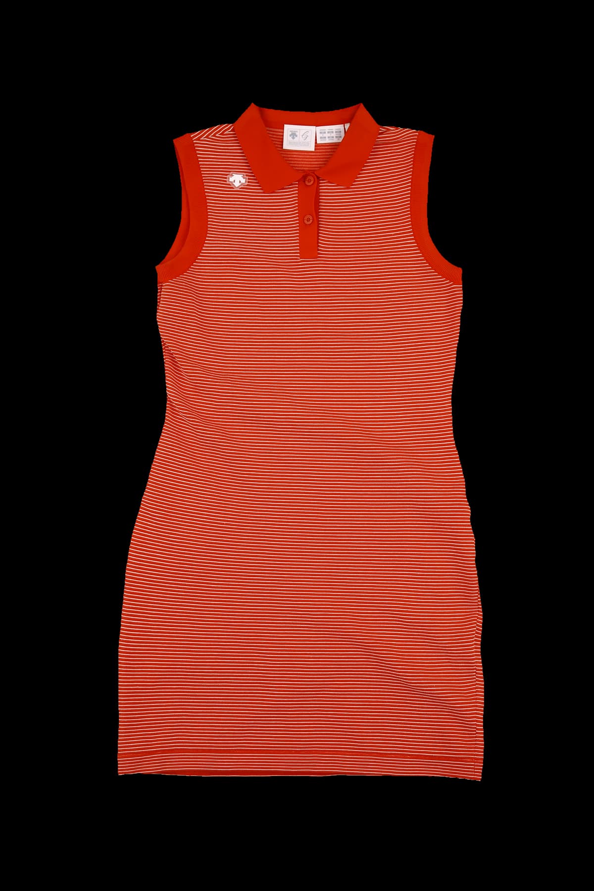 민소매 스트라이프 카라 원피스