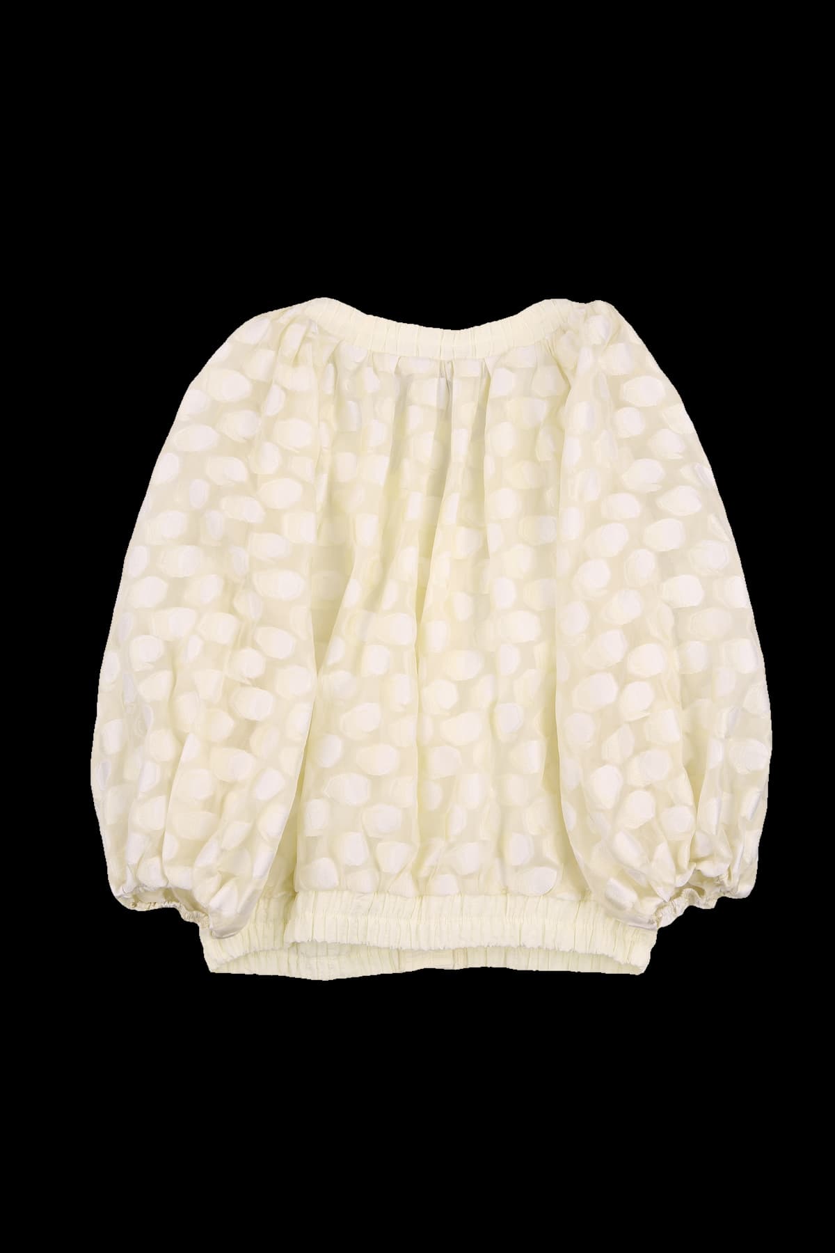 도트 버튼 퍼프 블라우스
