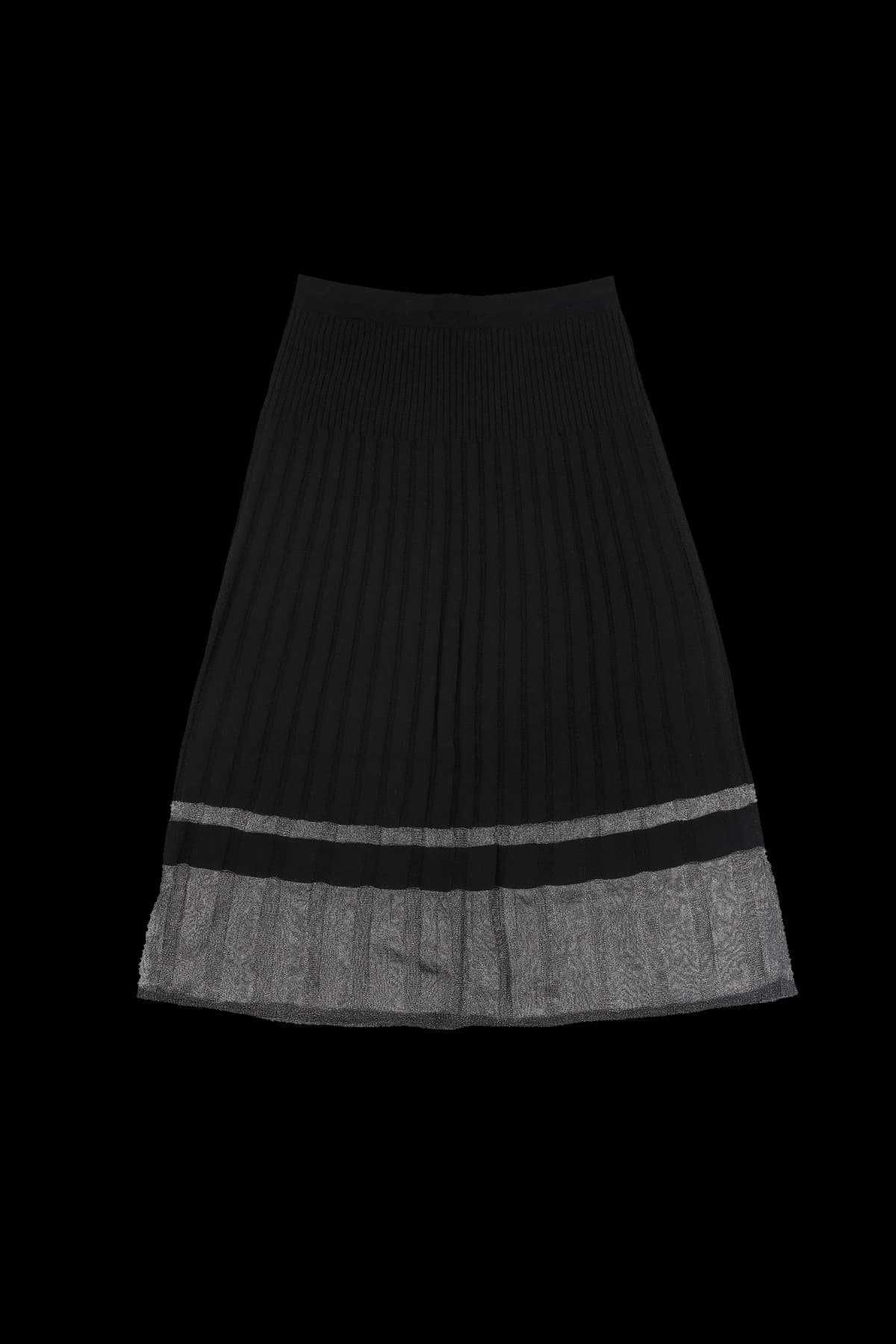 헴 디테일 니트 스커트