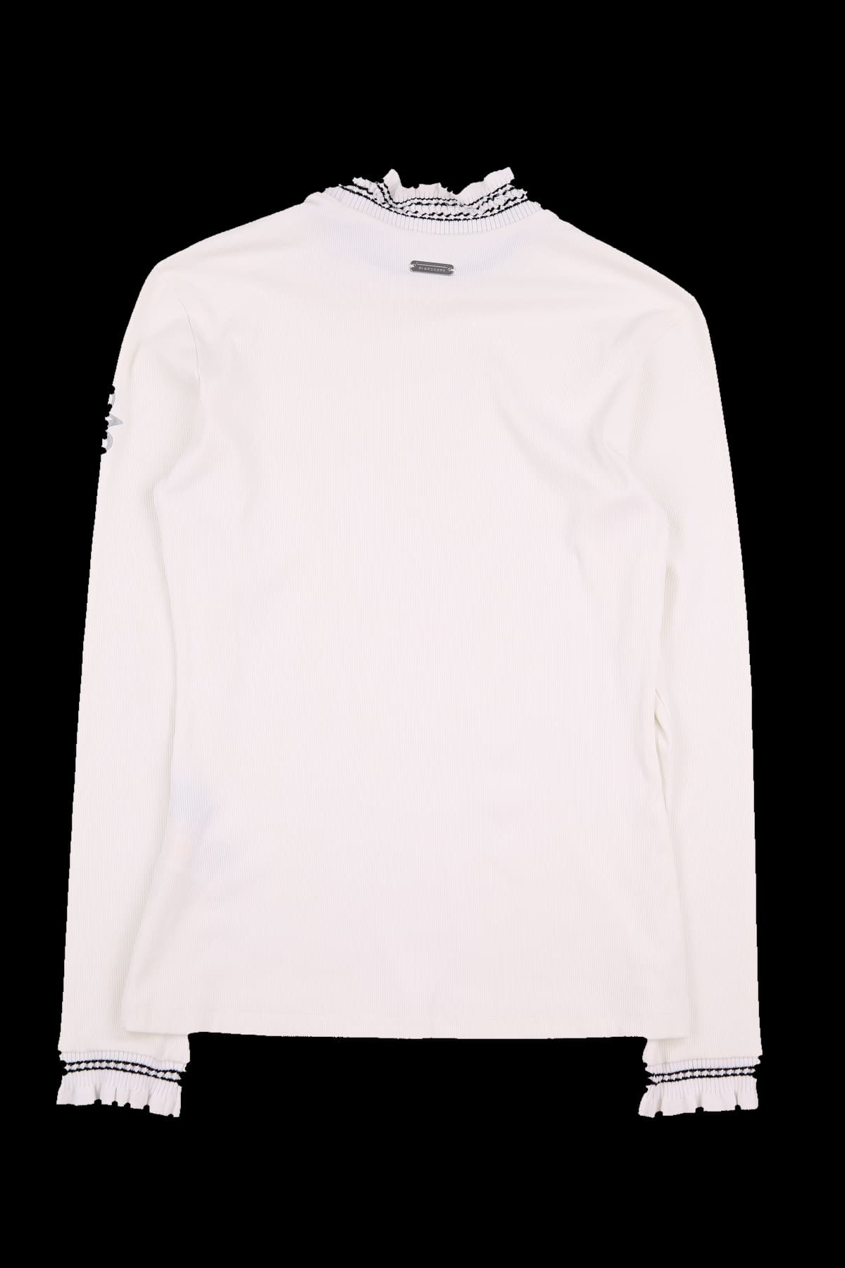 골지 프릴넥 티셔츠