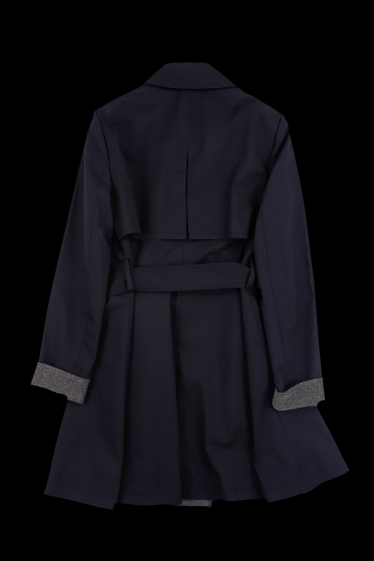 투버튼 벨트 카라 코트