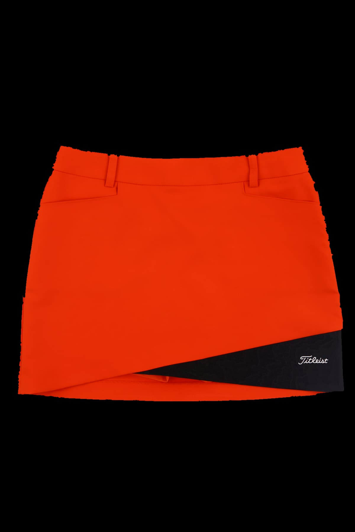 배색 포인트 스커트