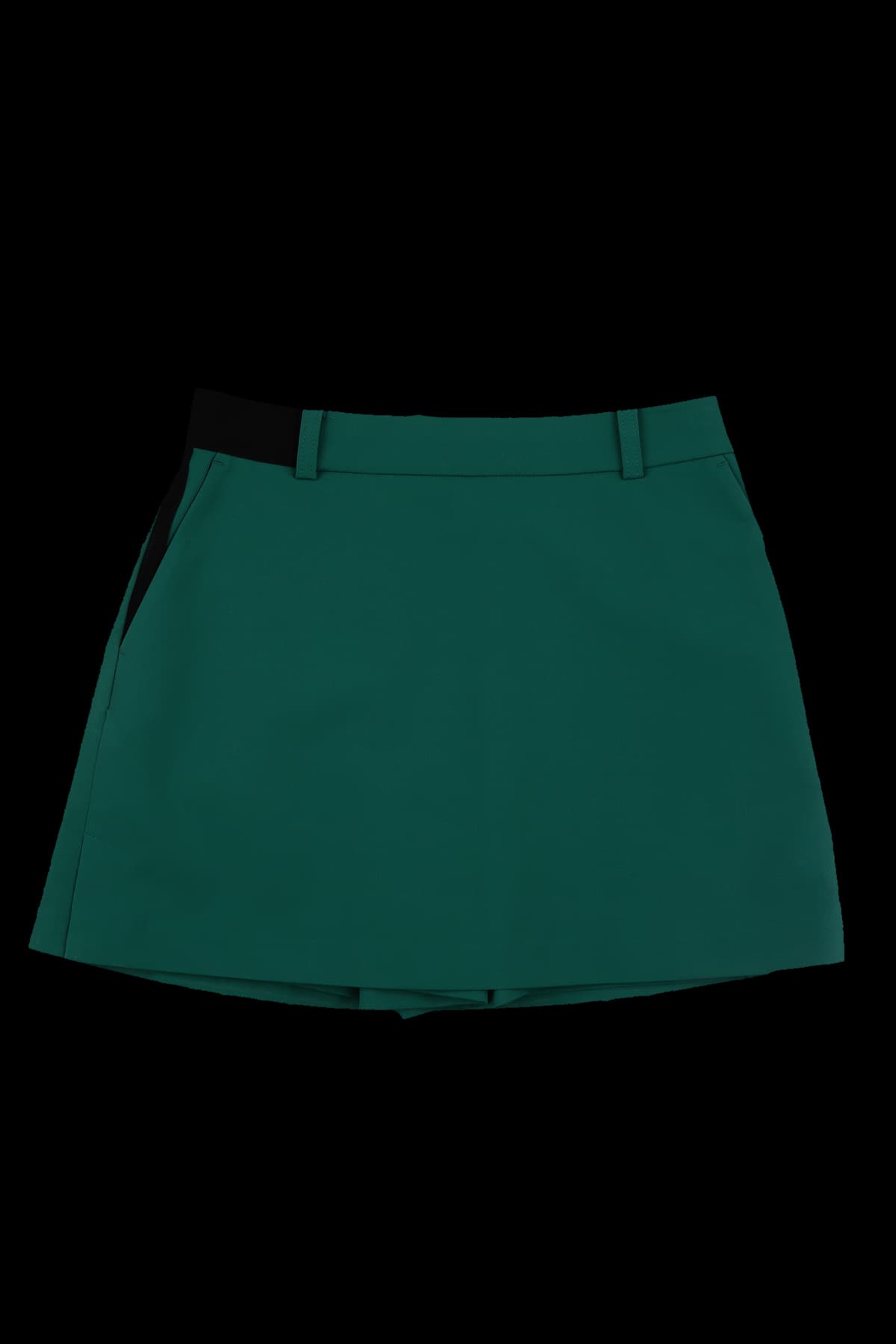 배색 라인 스커트