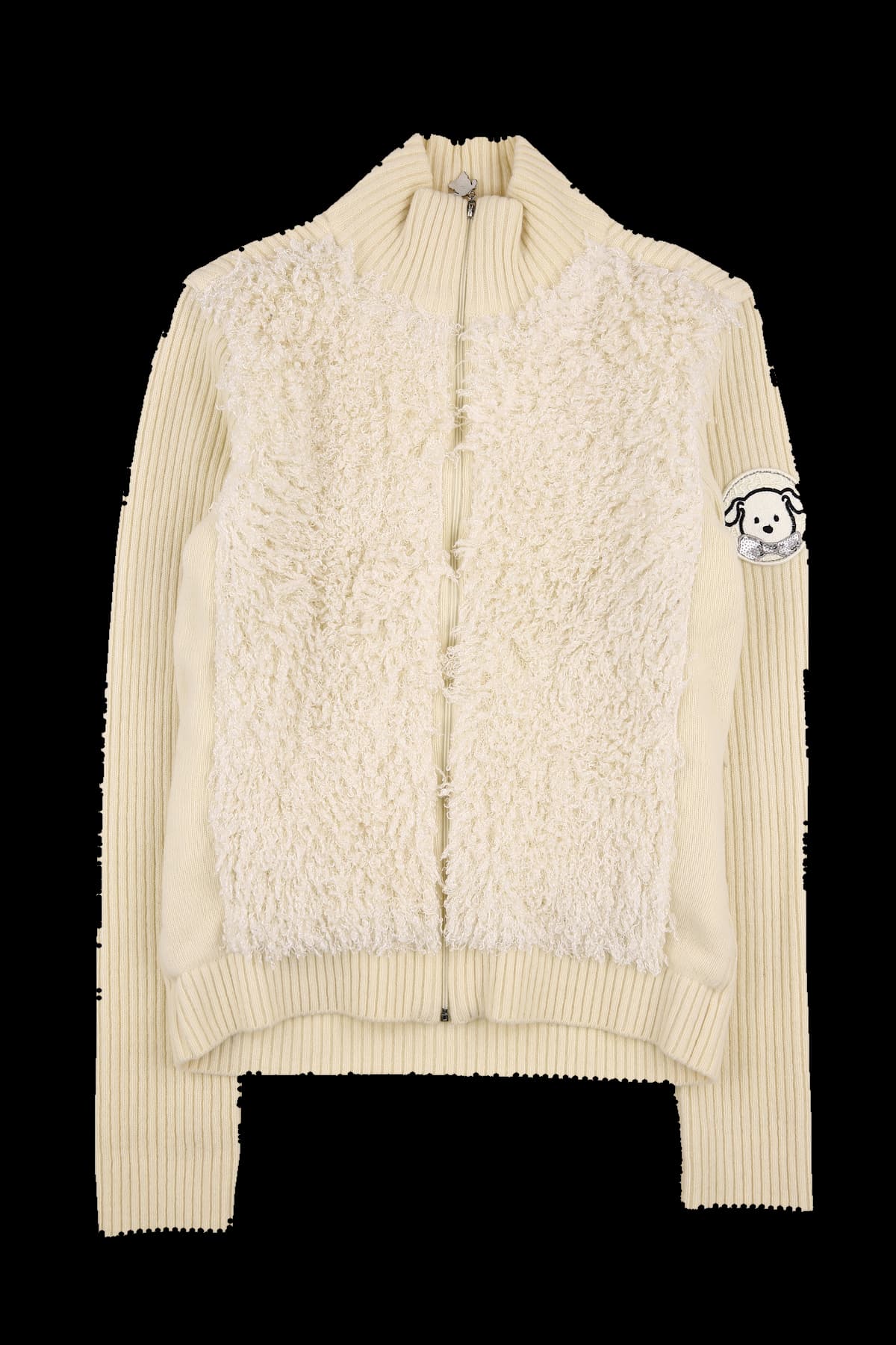 래빗 퍼 집업 가디건