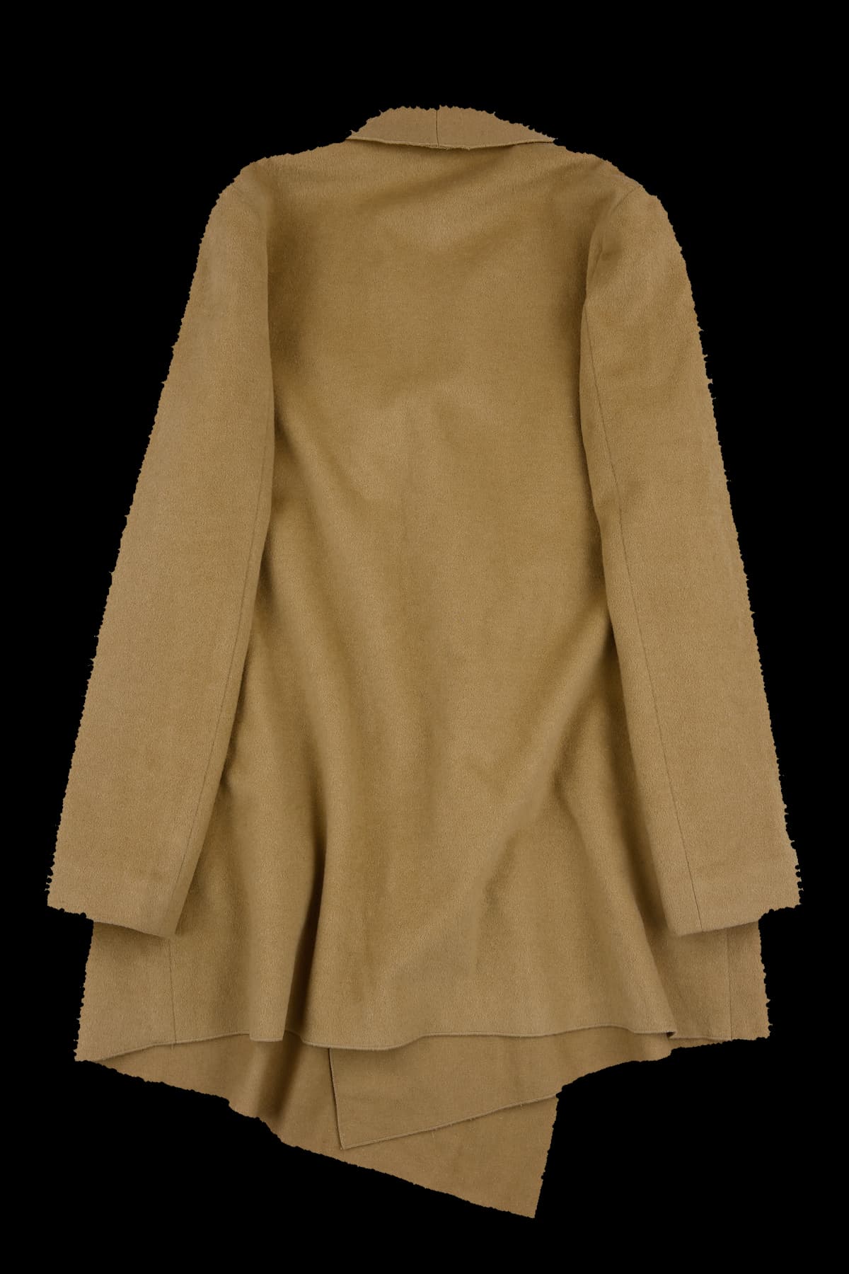 울 오픈 롱 자켓