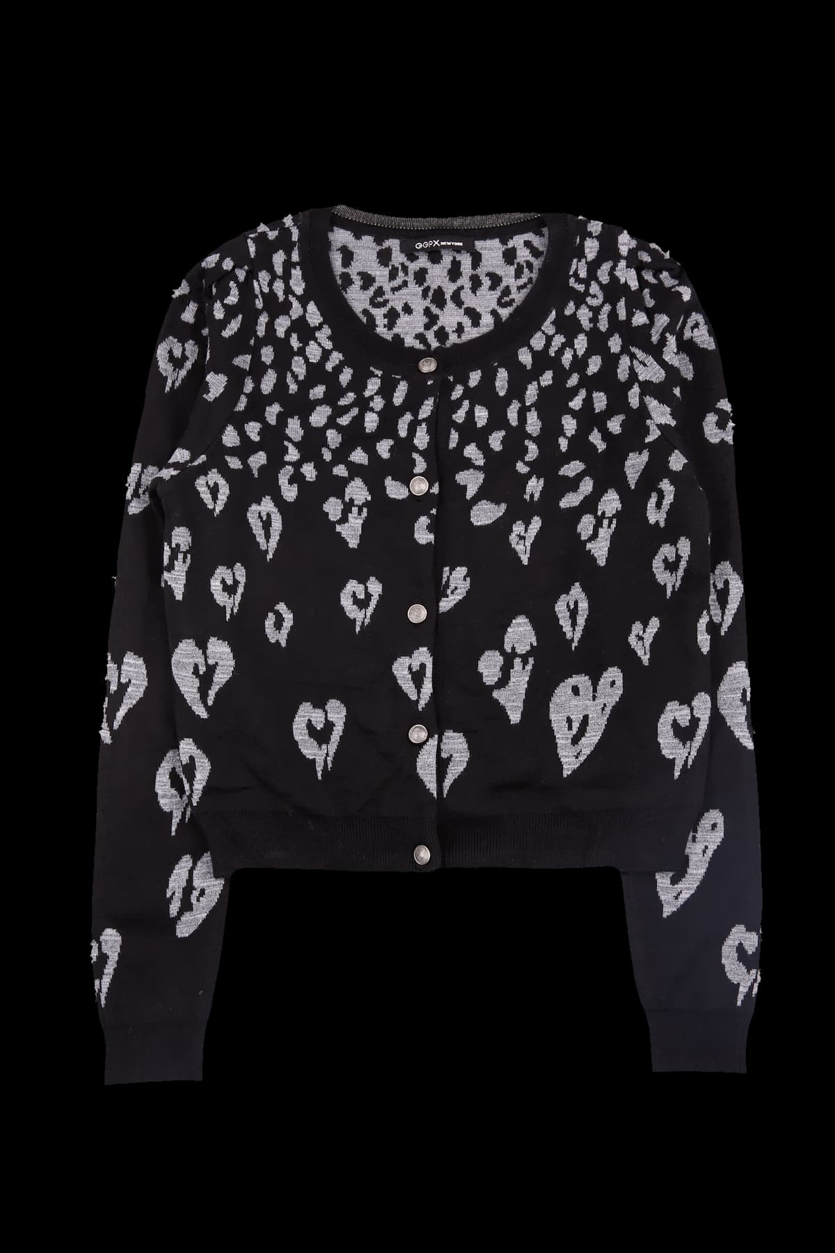 프린팅 니트 가디건