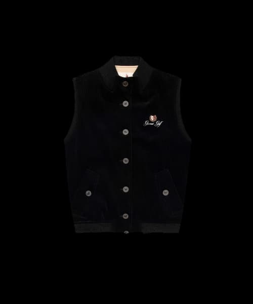 코듀로이 베스트 점퍼 우먼(BLACK)