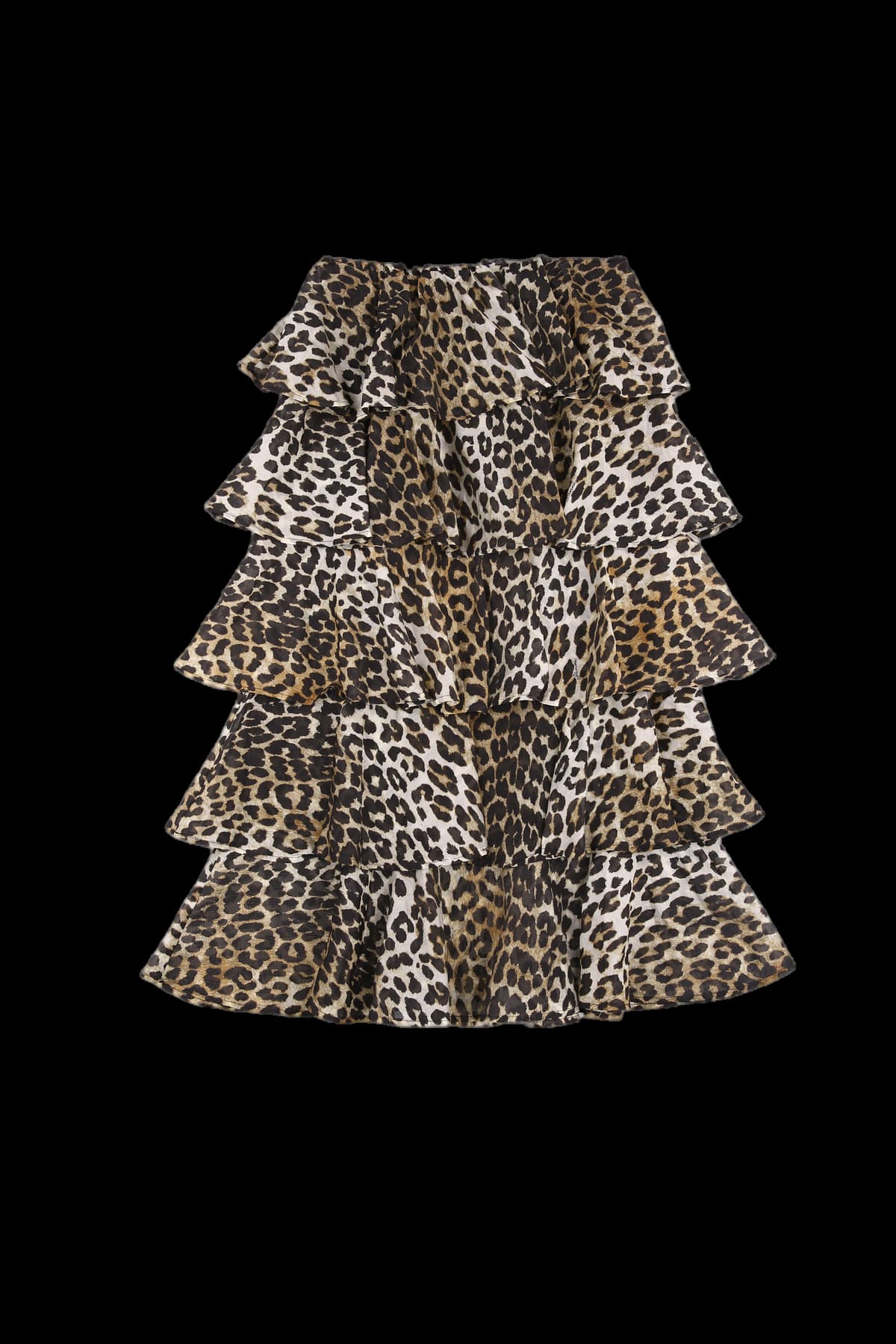 레오파드 레이어 스커트