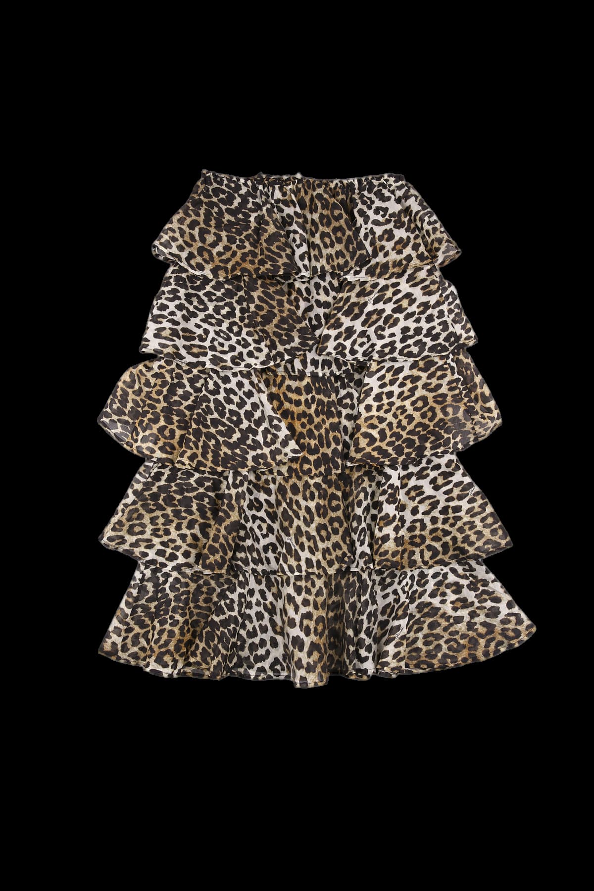 레오파드 레이어 스커트