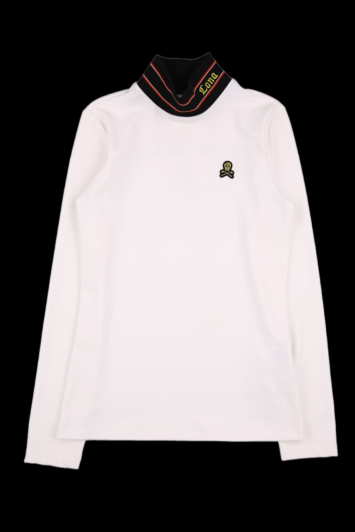 배색 모크넥 롱 슬리브