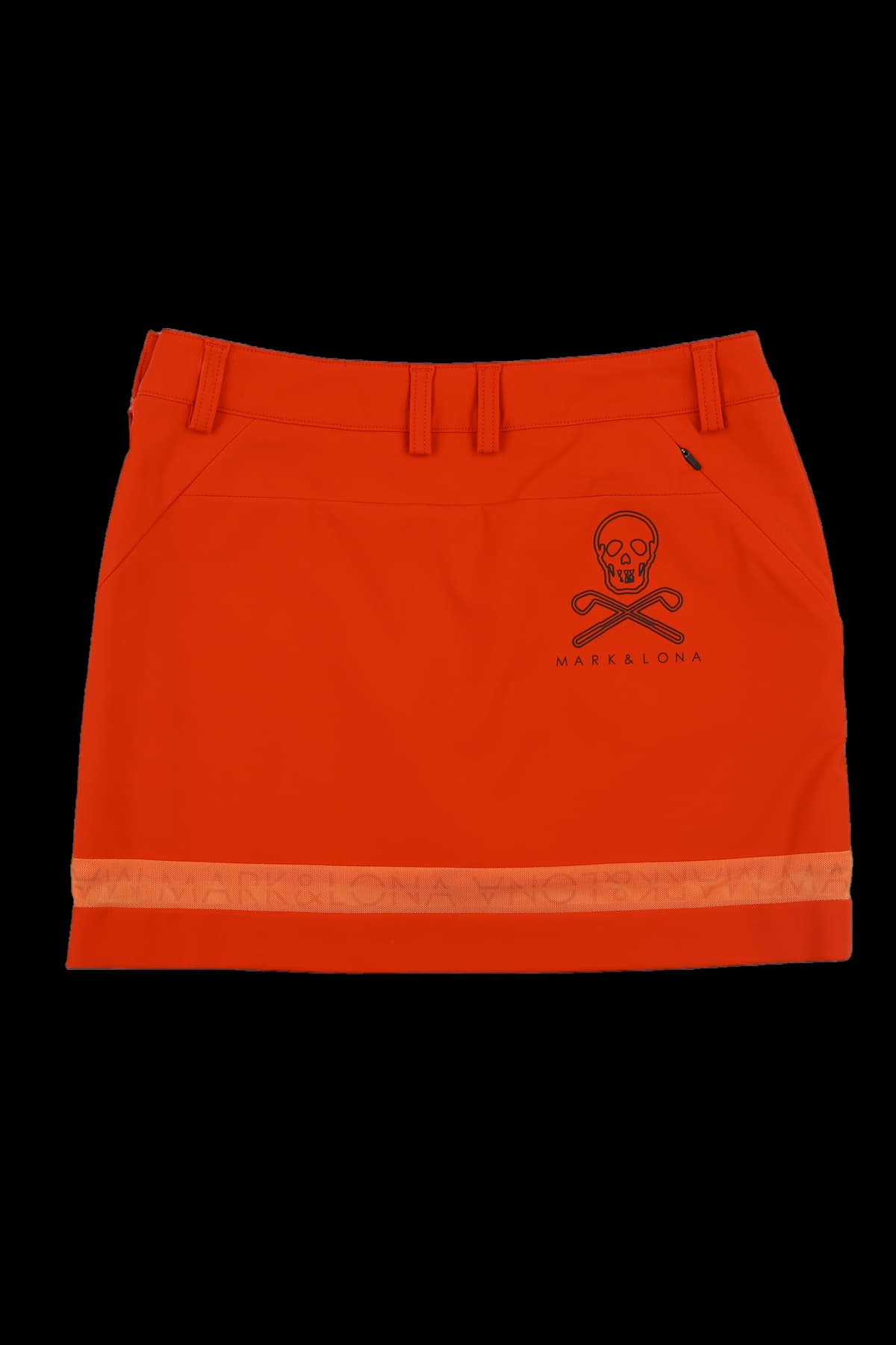 로고 매쉬 스커트