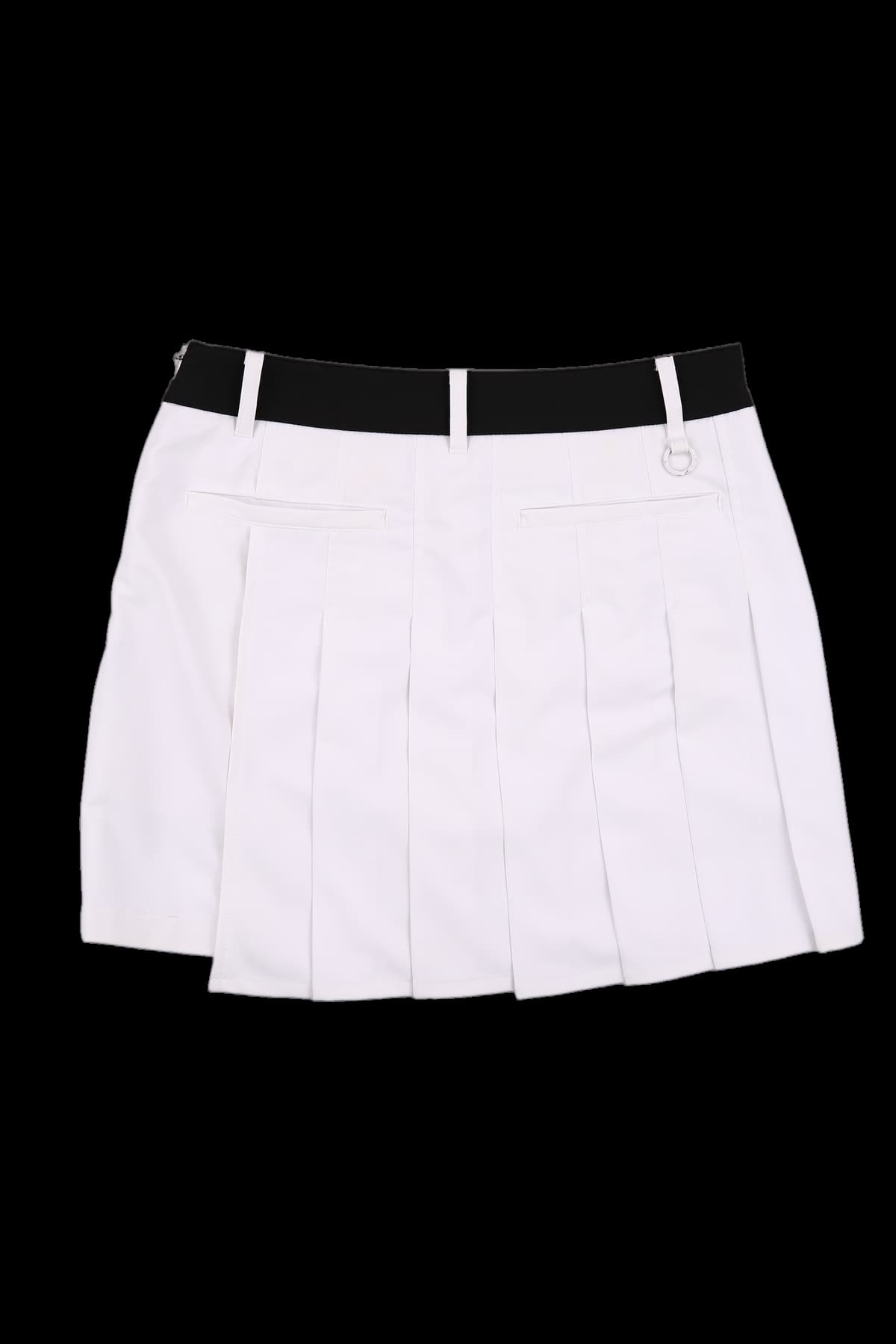 로고 플리츠 스커트