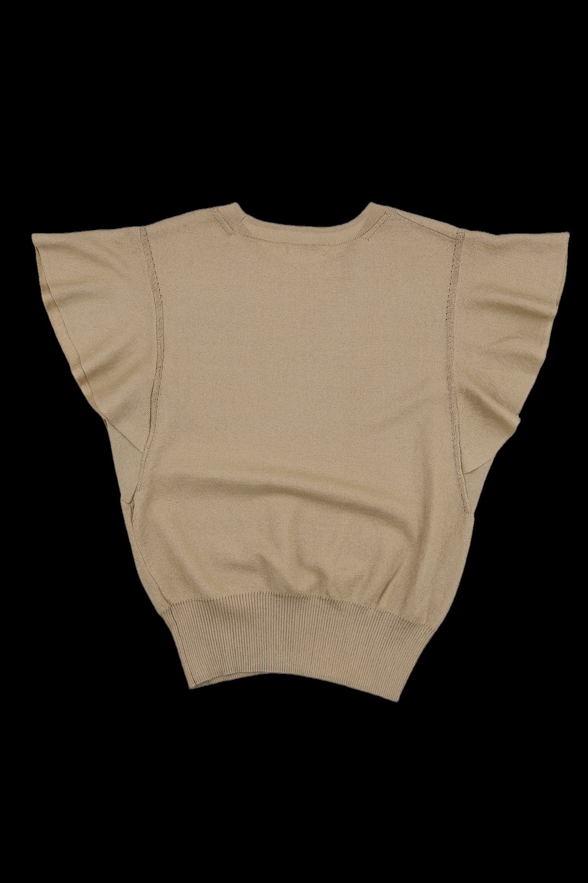 소매 셔링 반팔 니트