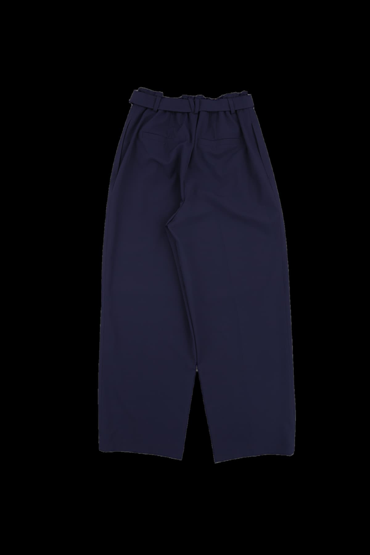 밴딩 벨티드 와이드팬츠