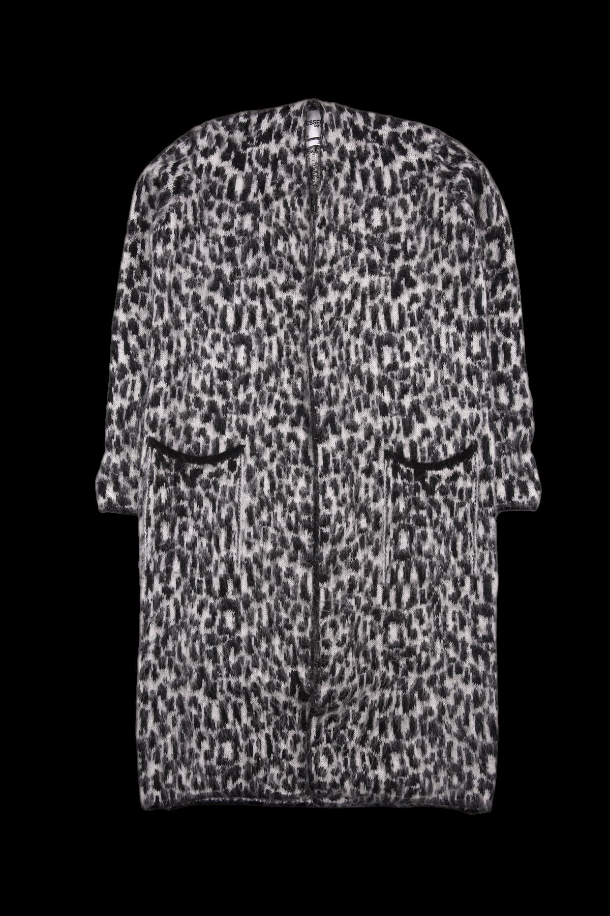 모헤어 롱 가디건